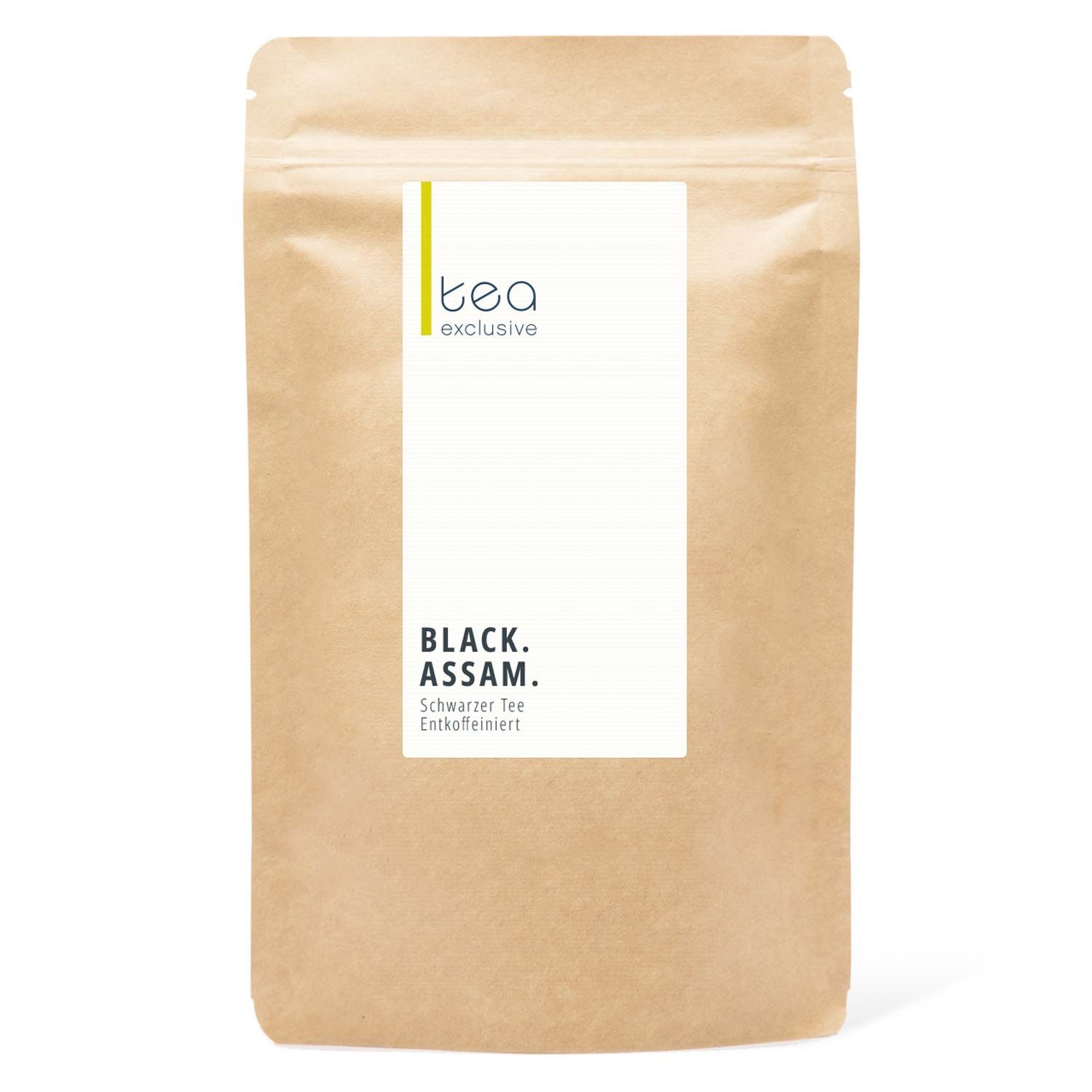 tea exclusive Tee Black Assam entkoffeiniert, Schwarzer Tee, 100g, vollmundig-malzig mit leichter Zitrusnote