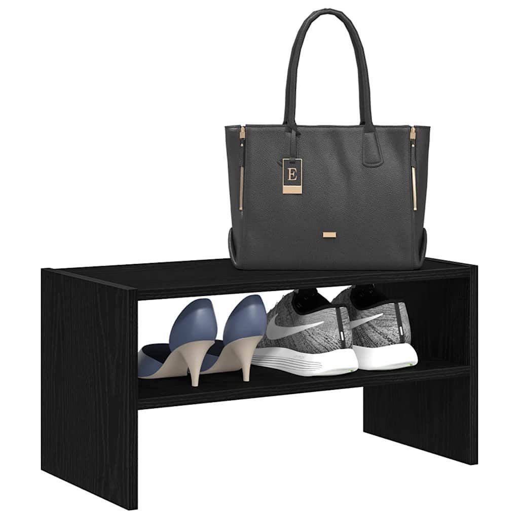 vidaXL Schuhregal Schuhregal Stapelbar Schwarze Eiche günstig online kaufen