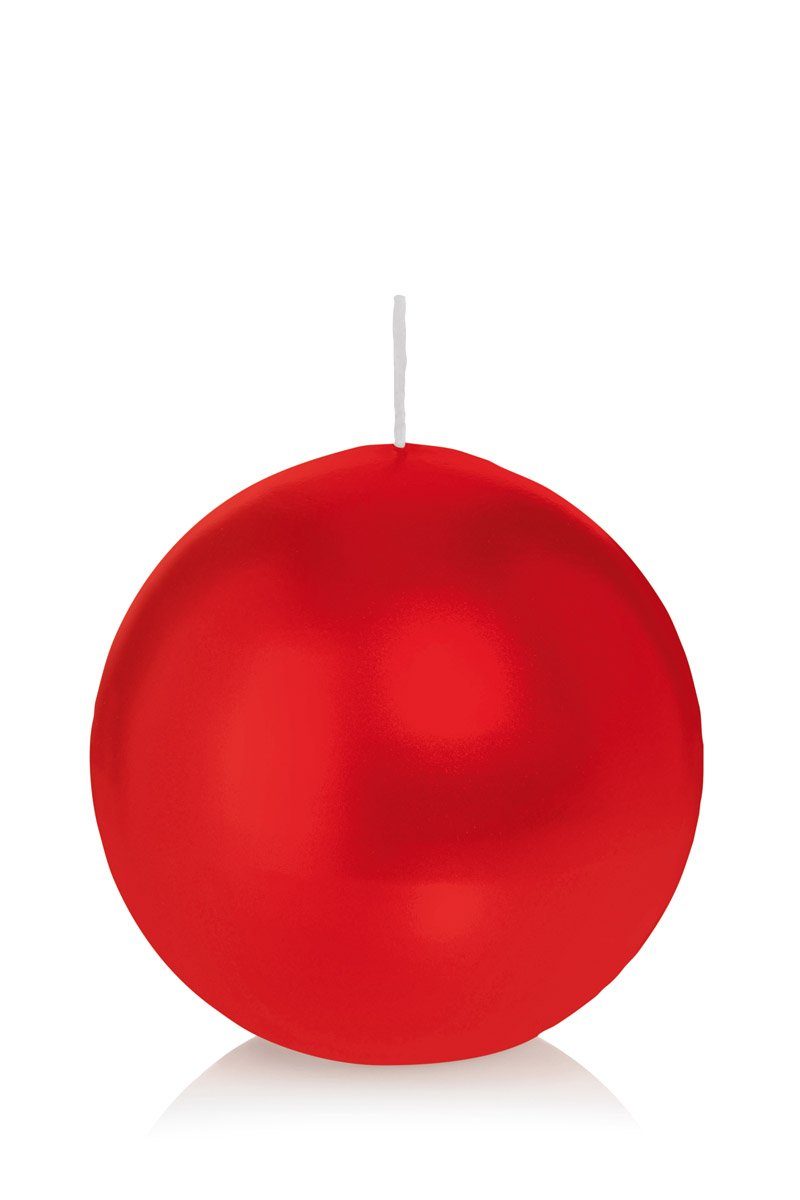 Wiedemann Kerzen Kugelkerze Kugelkerzen Rot Ø 100 mm, 6 Stück