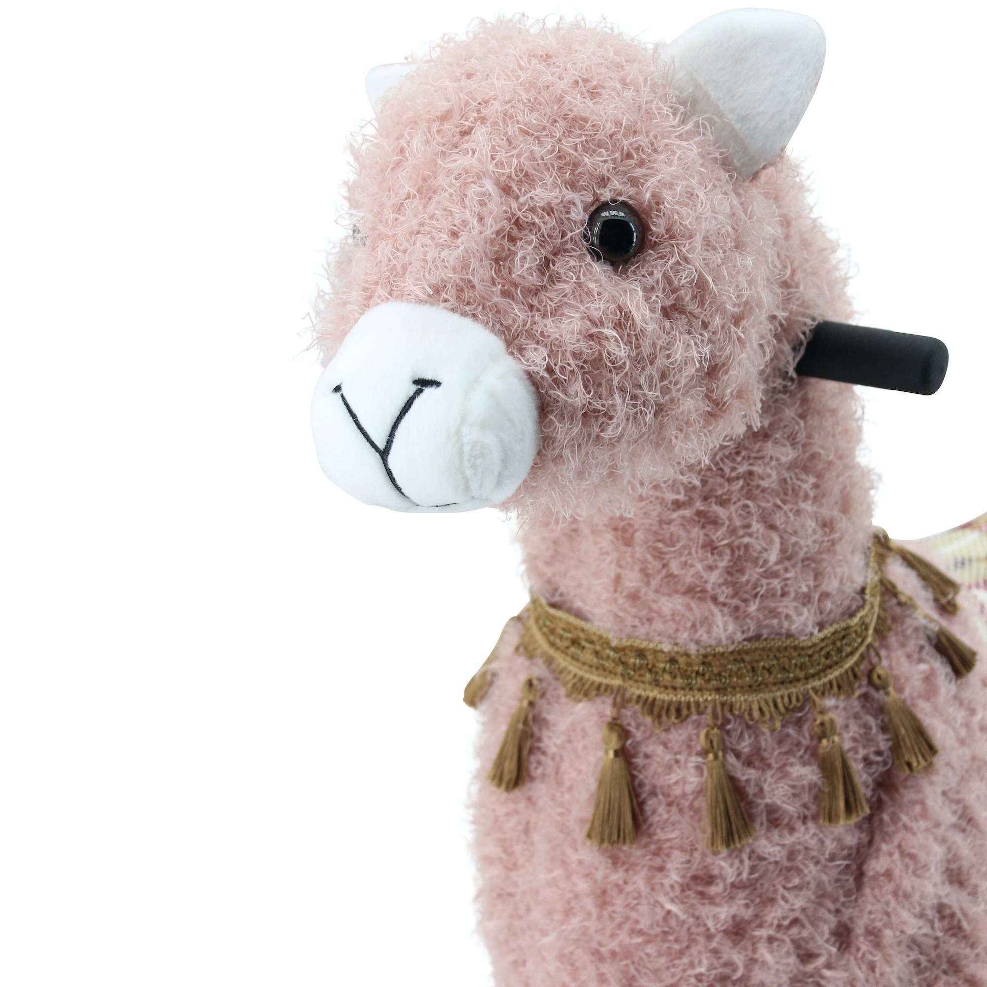 Sweety-Toys Reittier Sweety Toys 11391 Reittier Alpaka rosa auf Rollen für 4 bis 9 Jahre