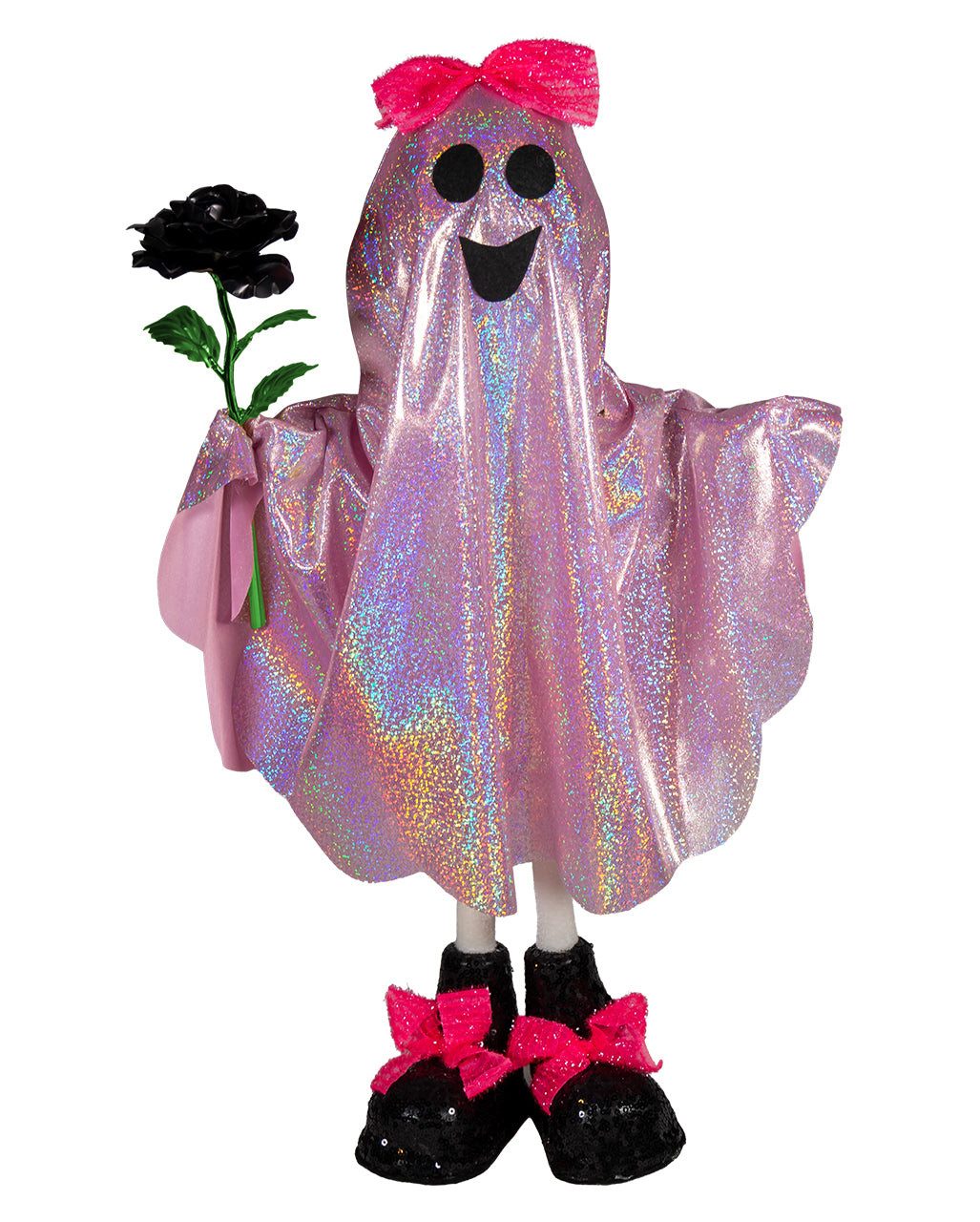Horror-Shop Dekoobjekt Summerween Geist Deko Pink Glitzer – Halloween Ges