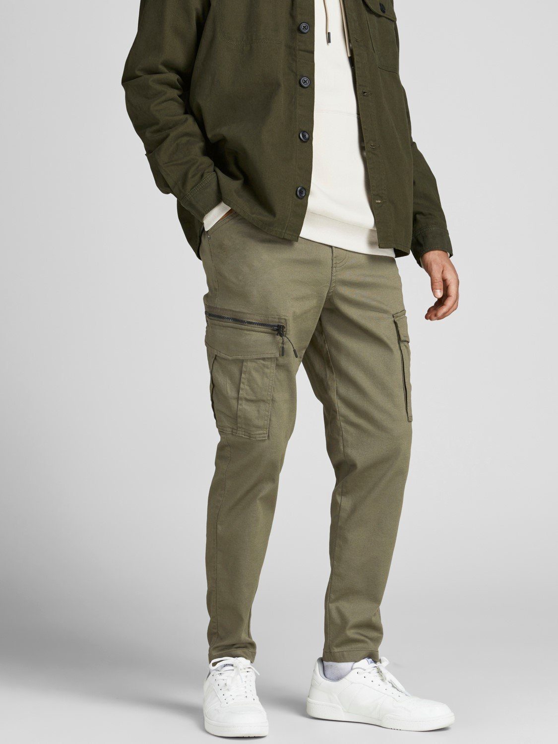 Jack & Jones Cargohose »Herren JACK & JONES Chino Cargo Hose JPSTACE Pants  Workwear Style« (normal Schnitt, Reißverschluss) 3771 in Schwarz online  kaufen | OTTO