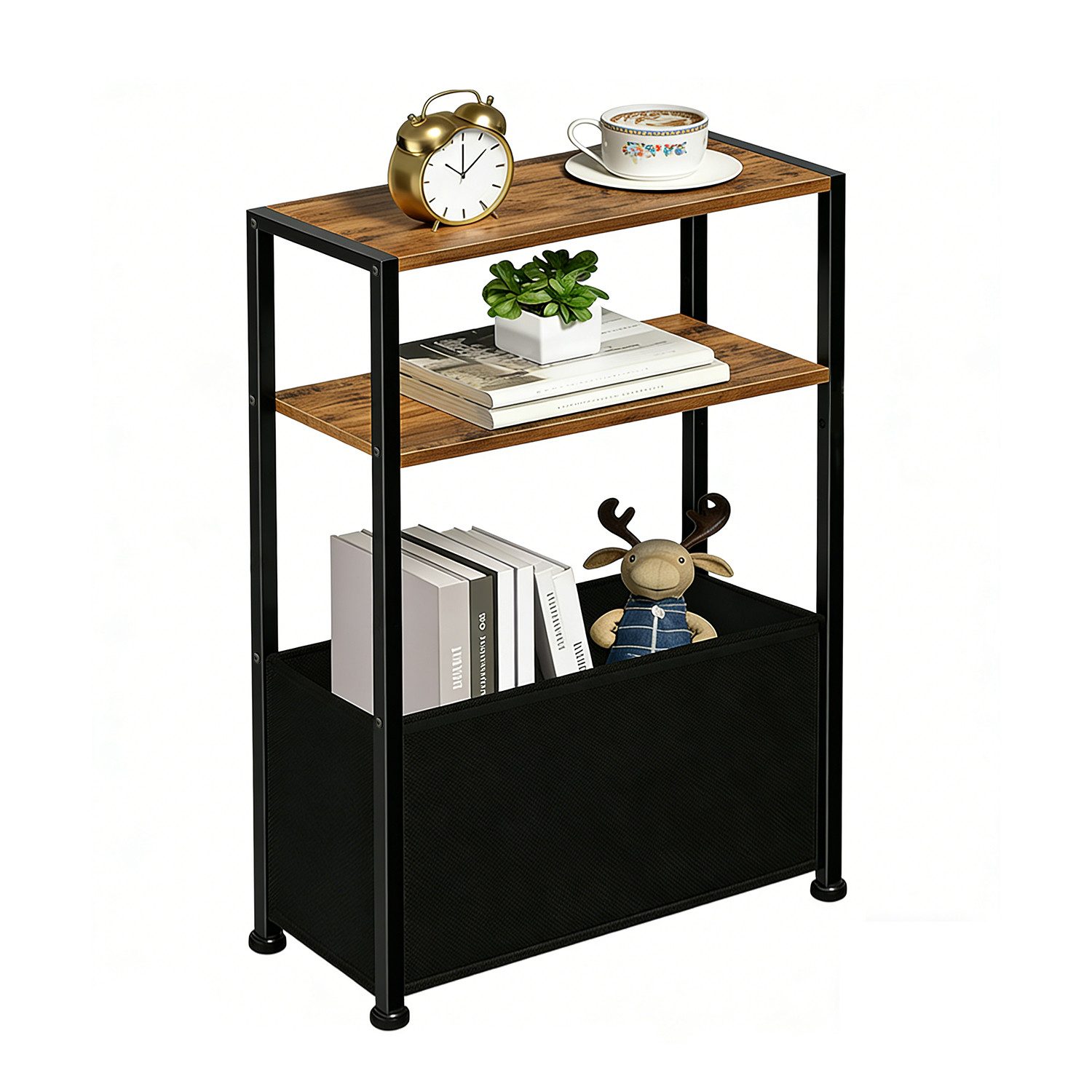 HEYHIPPO Ablageregal Schmaler Tisch mit Stoffkorb (65x40cm), platzsparend f günstig online kaufen