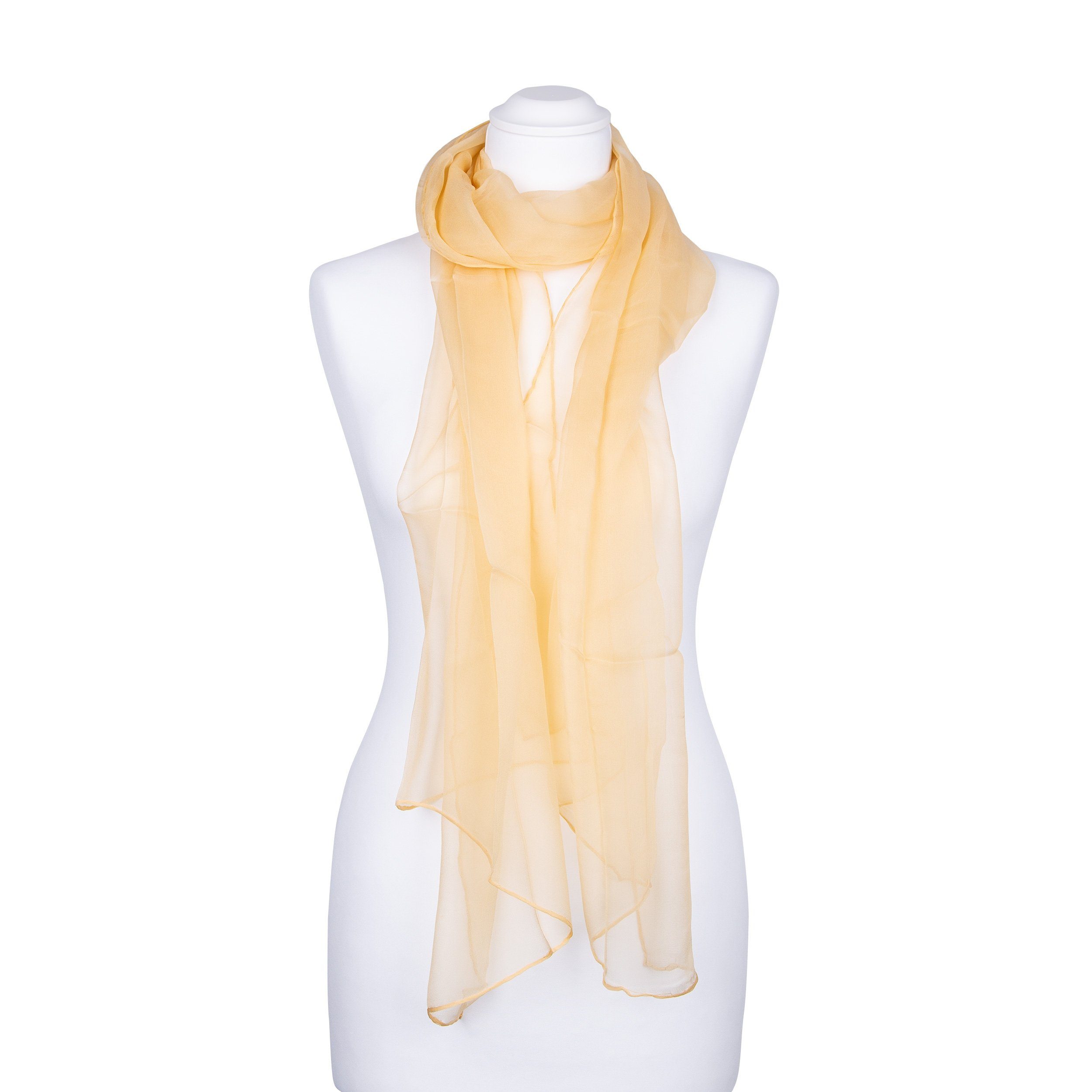 Seidenschal Seidenschal Halstuch Schal Chiffon Sand