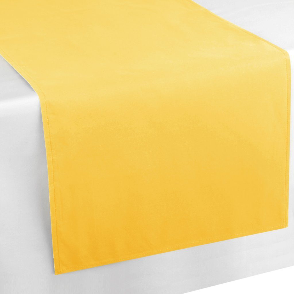 Bestlivings Tischläufer Ellen 140x40cm (1-tlg), Tischdecke Tischdeko Platzmatte Platzset Microfaser, pflegeleicht und dekorativ, viele versch. Designs Gelb