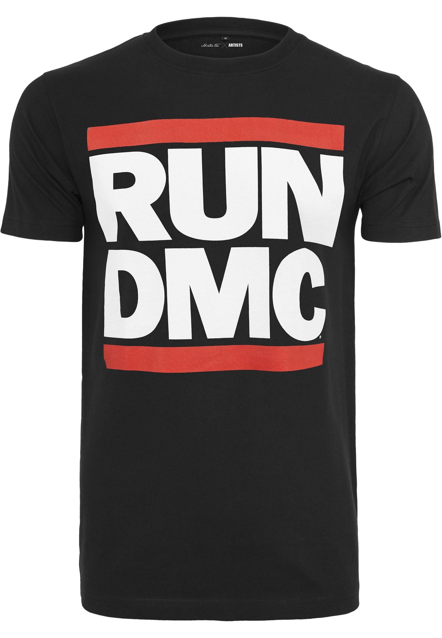 MisterTee T-Shirt Herren DMC (1-tlg) Run Tee black Logo