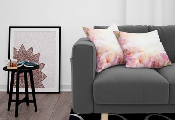 Kissenbezüge Modern Accent Doppelseitiger Digitaldruck, Abakuhaus (2 Stück), Pink und Weiß Dreamy Orchid