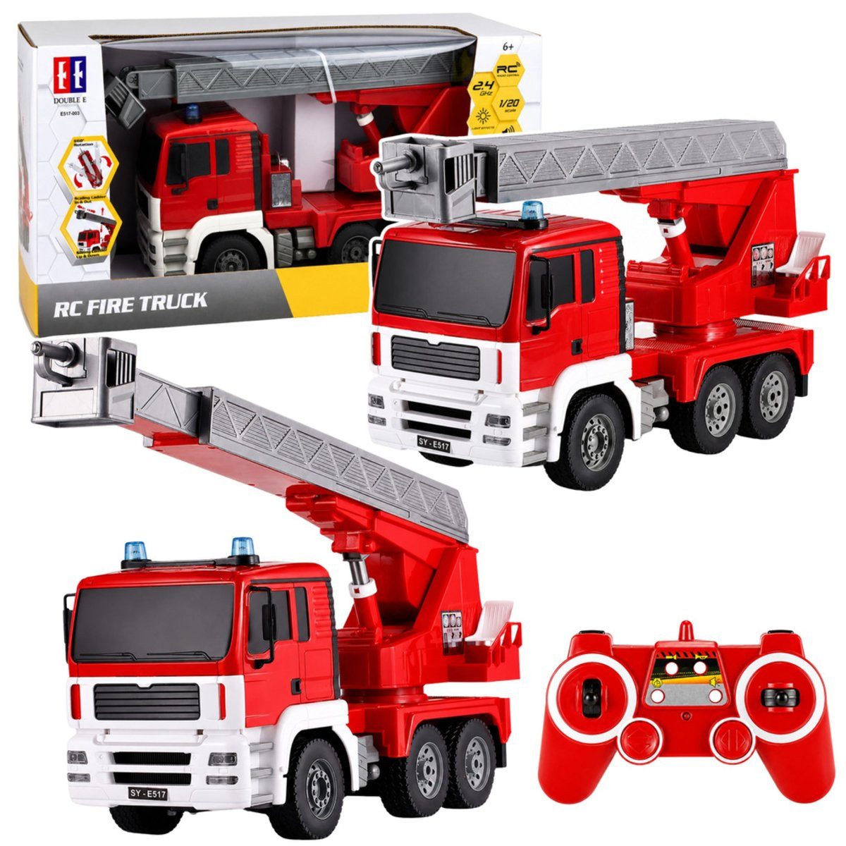Wisam RC-Auto Feuerwehrwagen mit 660° drehbarem Ausleger, ferngesteuertes RC-Modell