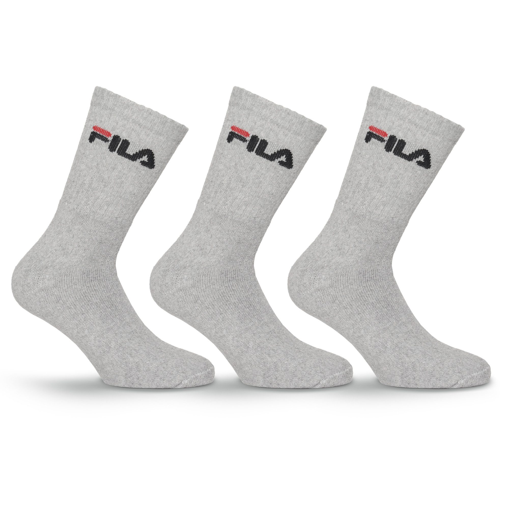 Fila Tennissocken UNISEX CREW TENNIS FULL TERRY SOCKS (3-Paar) mit verstärkten Belastungszonen