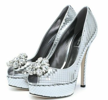 DOLCE & GABBANA DOLCE GABBANA HANDMADE ICONIC JEWELED HIGH HEELS PUMPS SCHUHE SANDAL S Pumps