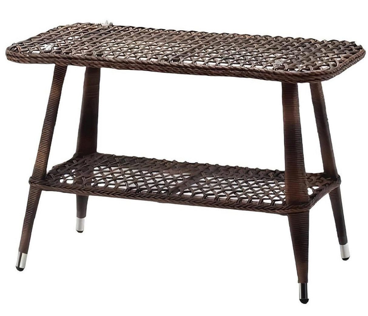 Xlmoebel Couchtisch Brauner Rattan-Couchtisch mit elegantem Design für den Außenbereich (Couchtisch), Hergestellt in Europa