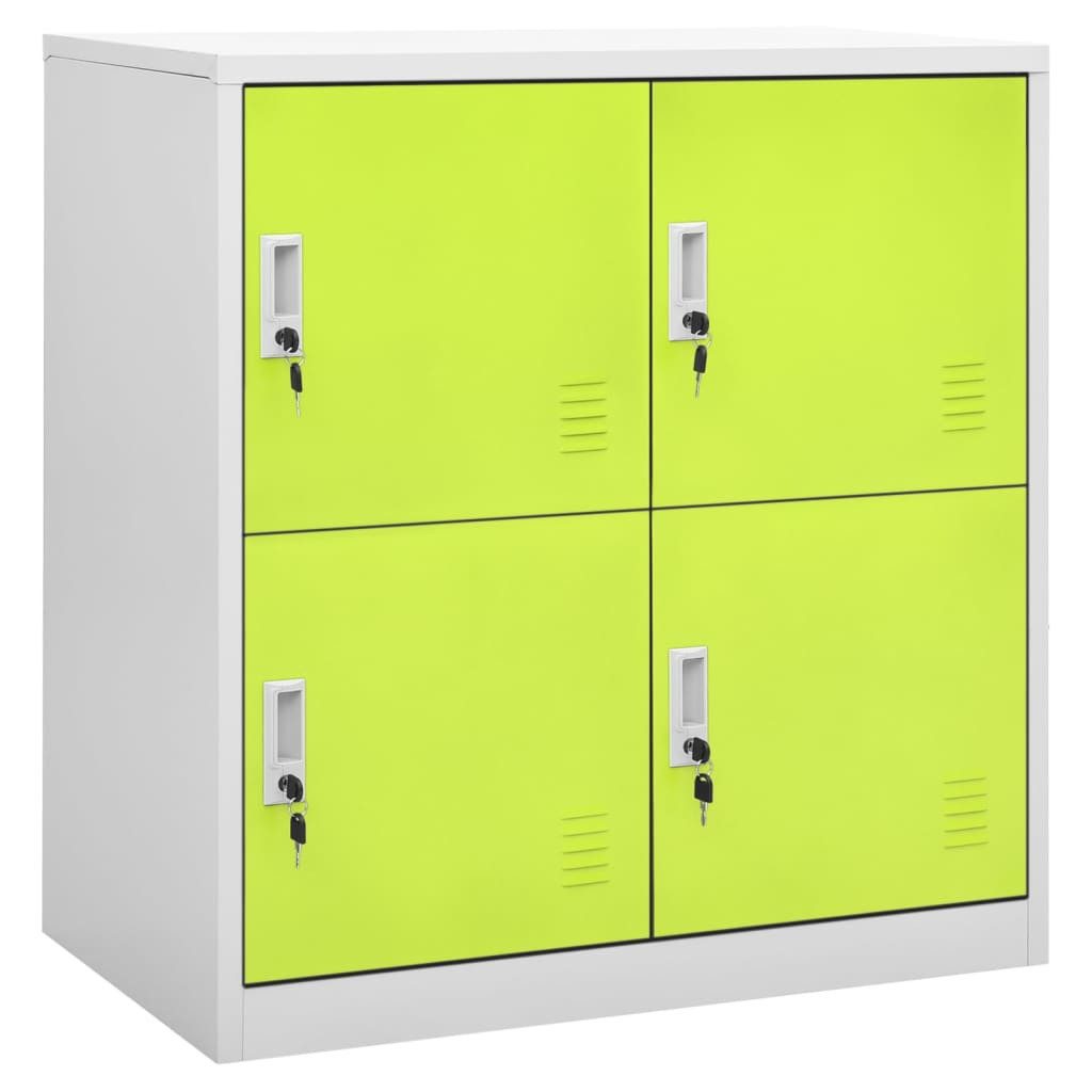 vidaXL Spind Schließfachschrank Hellgrau und Grün 90x45x92,5 cm Stahl günstig online kaufen