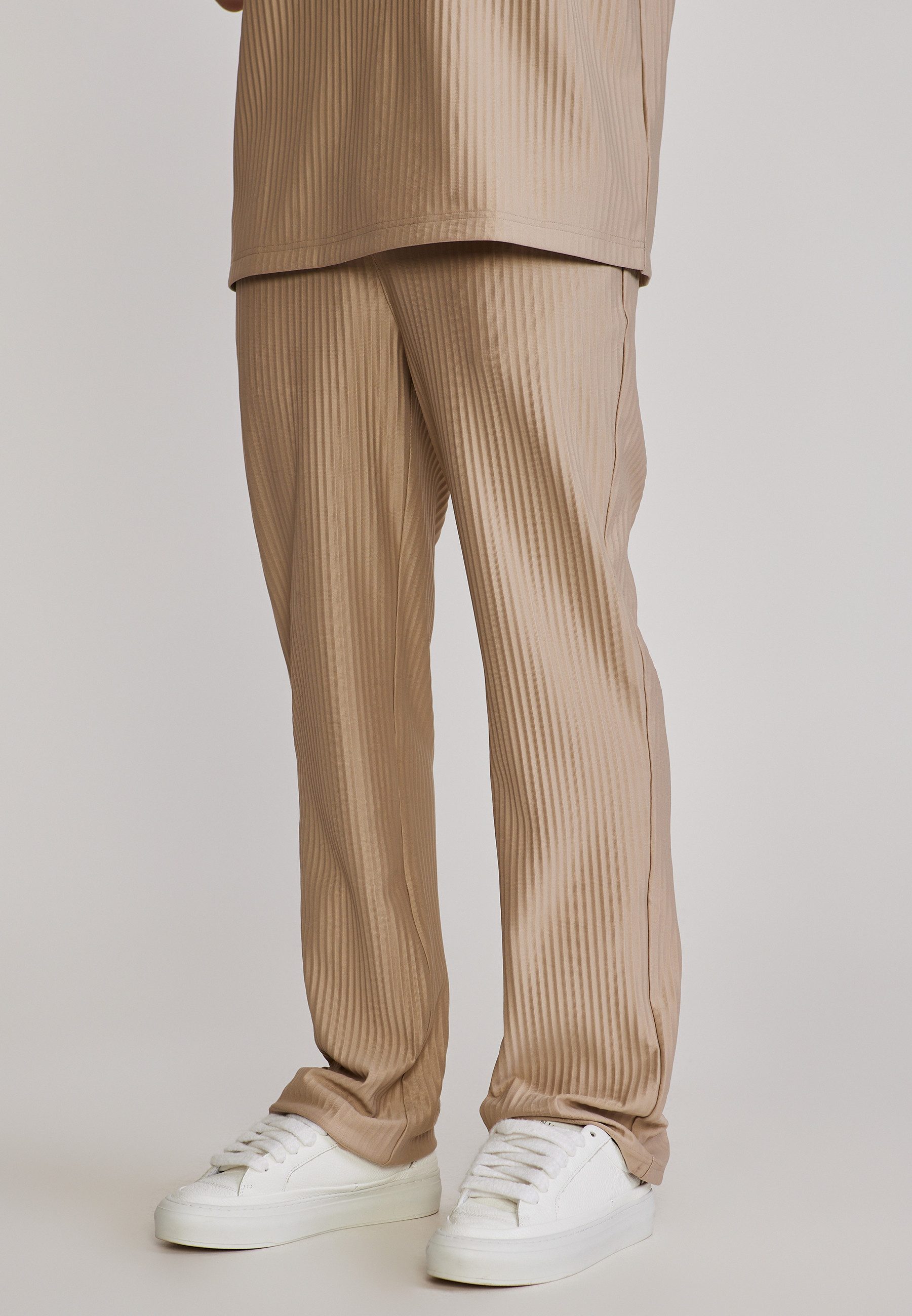 Siksilk Jogger Pants SikSilk Herren Grau Plisse Track Pants