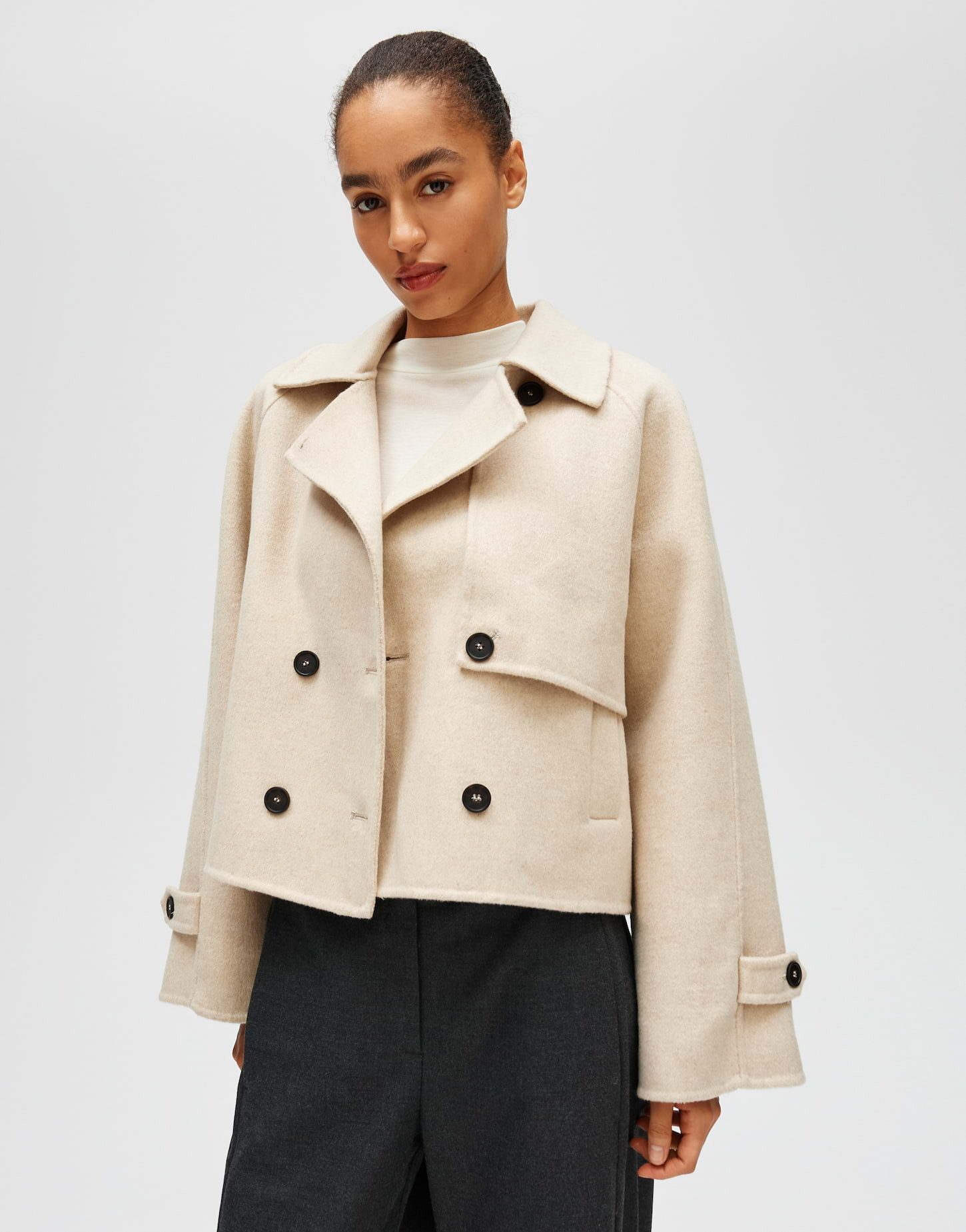 OPUS Trenchcoat HAILI im modernen Wollmix Look
