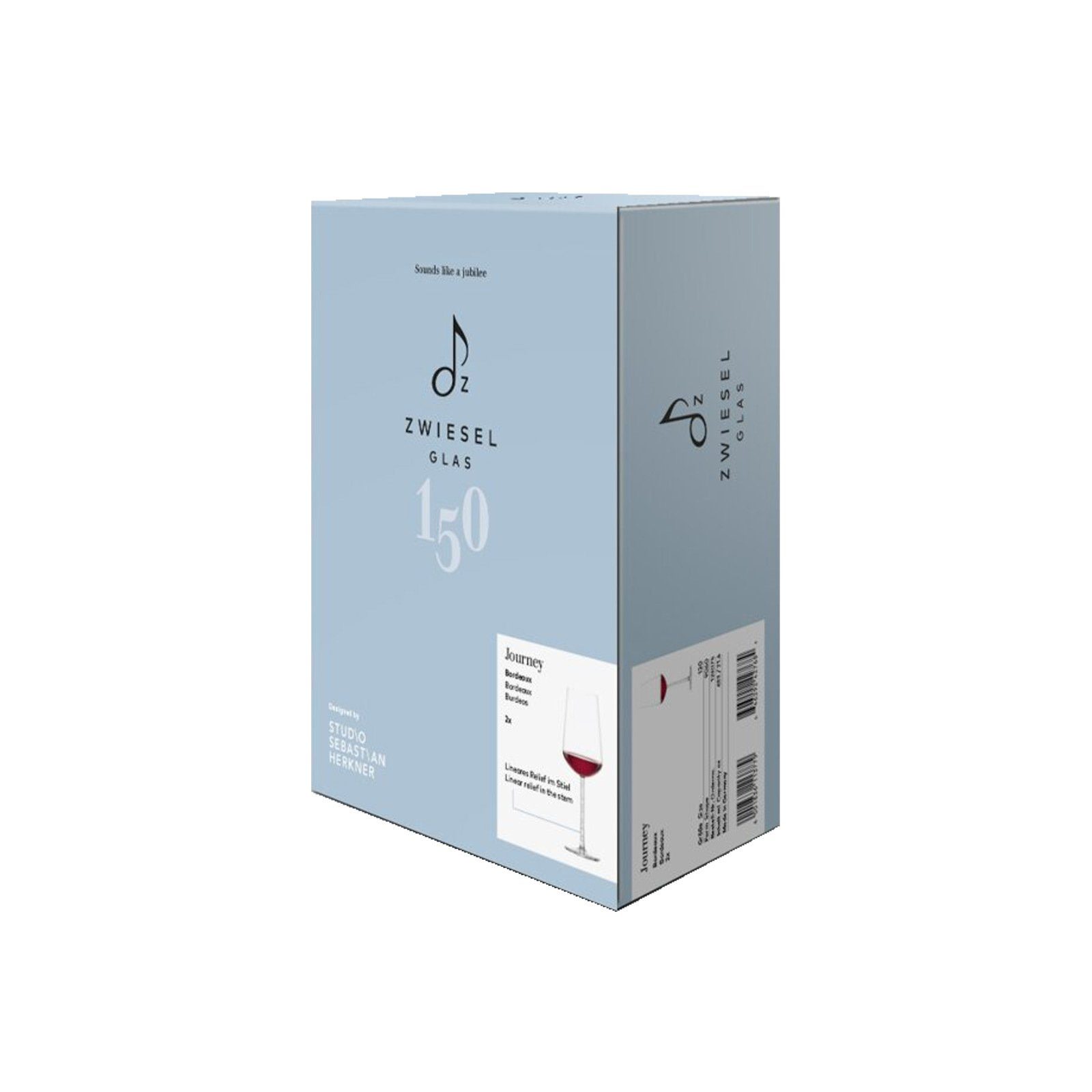 Zwiesel Glas Rotweinglas Journey Bordeaux Rotweingläser 633 ml 6er Set, 6-tlg., Glas