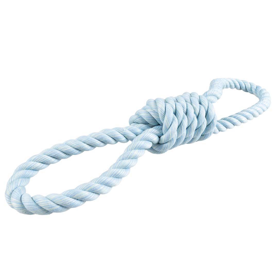 DUVO+ Tiertaue Duvoplus Flossy Zerrseil 2 Schlaufen - blau