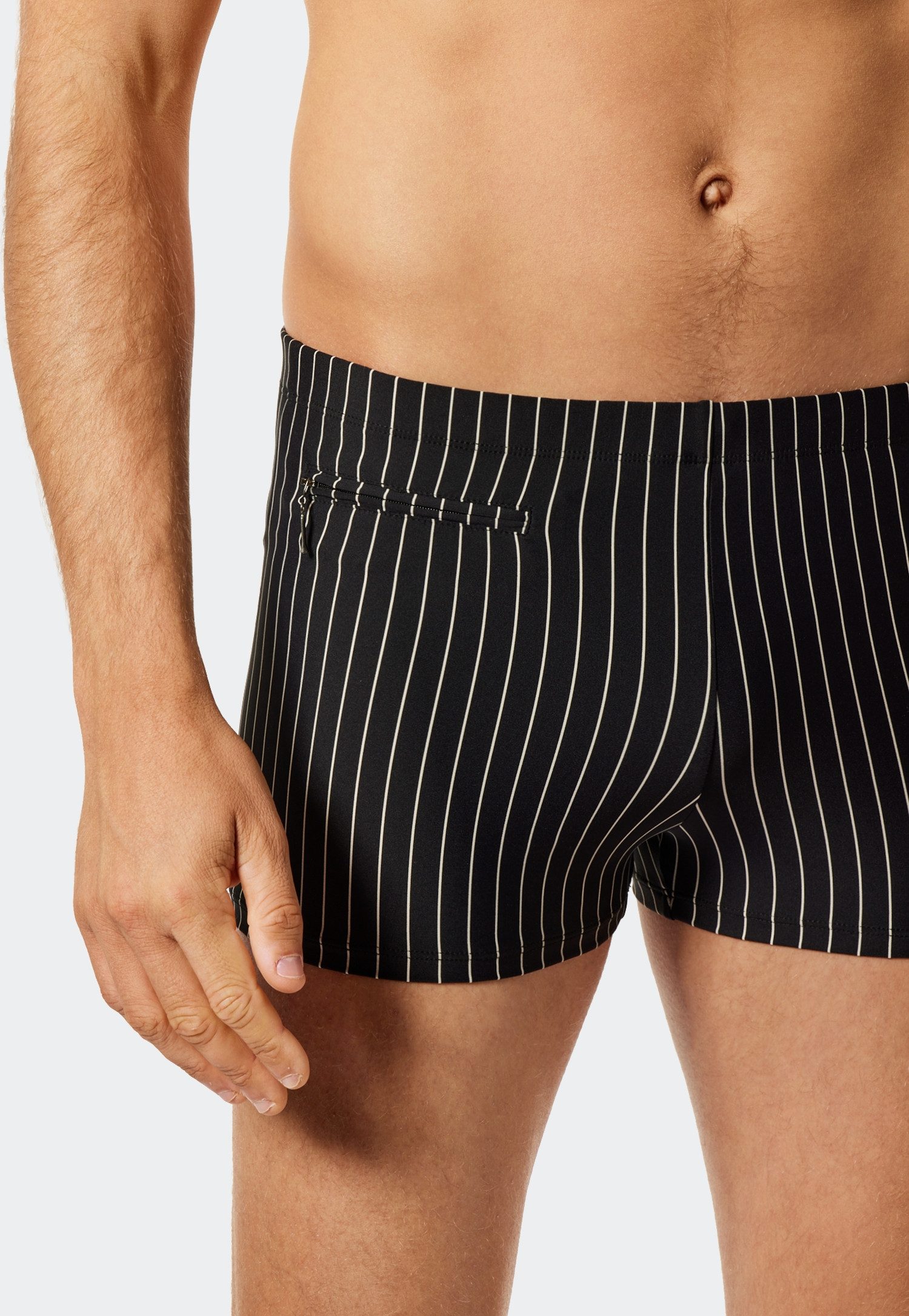 Schiesser Badeshorts Nautical Casual Innenslip, kleine Tasche mit RV, gestreift