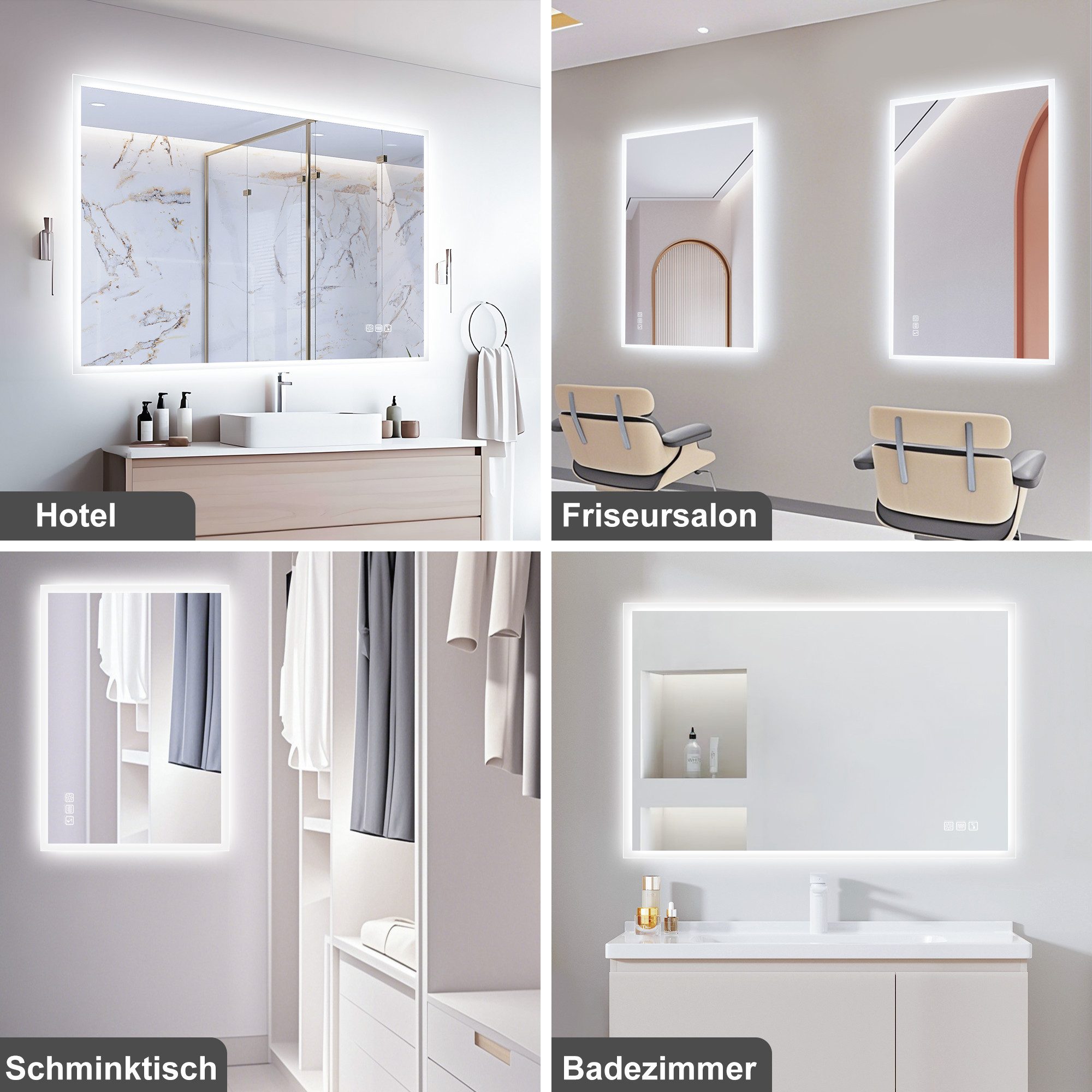 STARLEAD Badspiegel HD Hartglas mit-LED, Bluetooth, günstig online kaufen