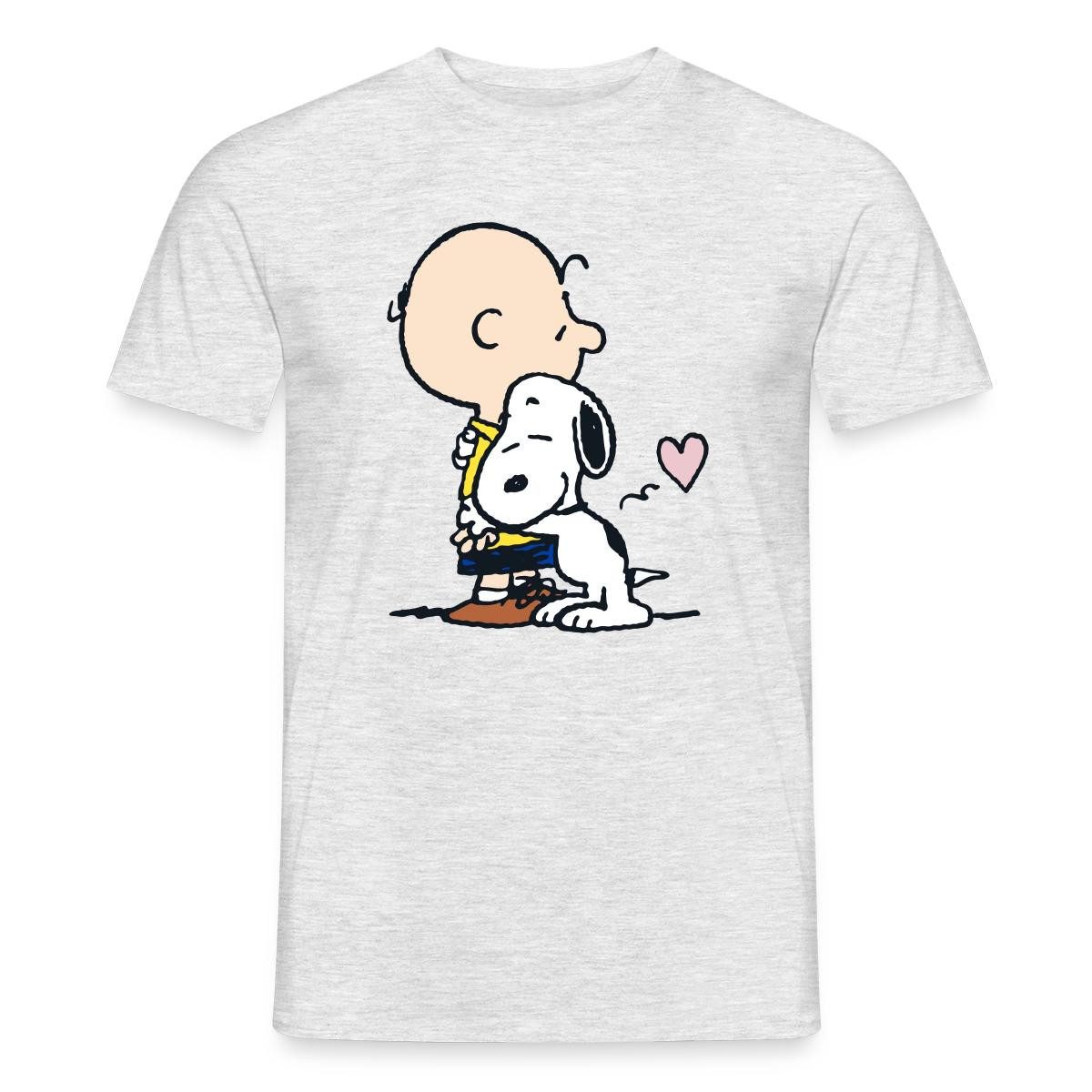 Spreadshirt T-Shirt Peanuts Snoopy Umarmt Charlie Brown Männer T-Shirt (1-tlg)