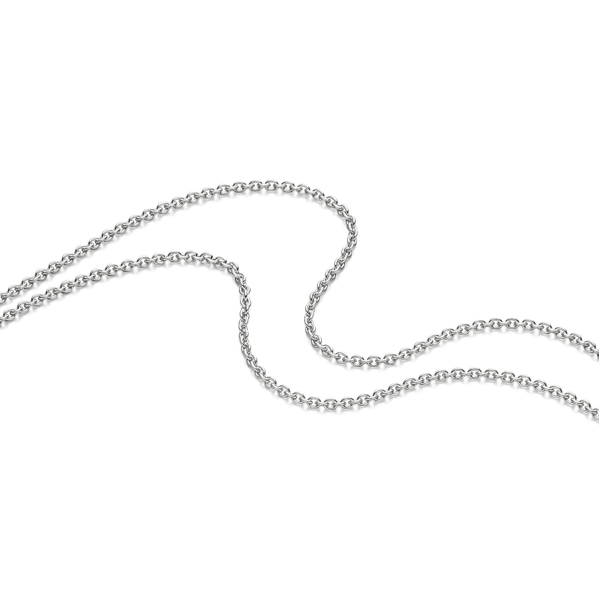 Armband DUR Schmuck: Kette "Anker rund", 1,3 mm, 925er Sterlingsilber, rhodini