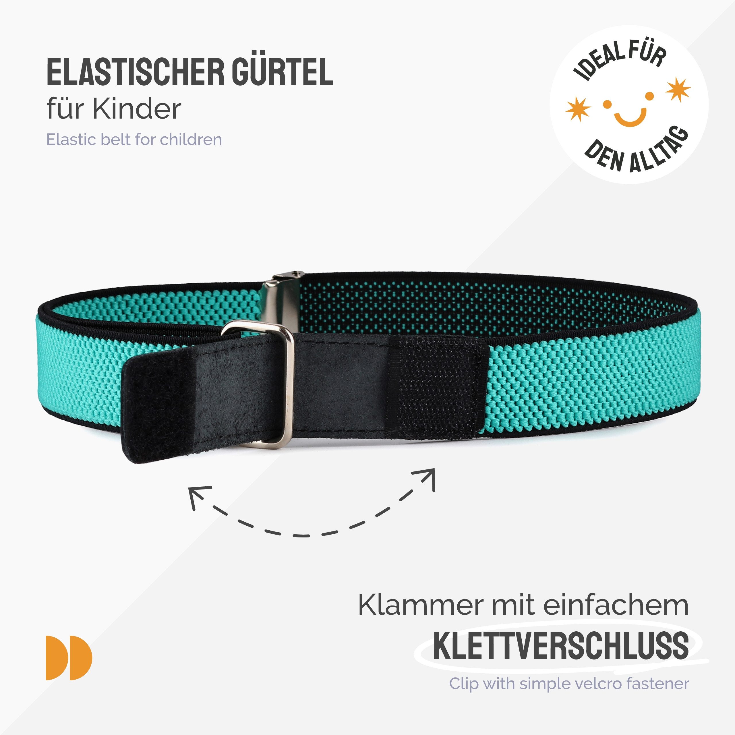 Ladeheid Stoffgürtel Kinder Gürtel Elastik-Gürtel 1-12 Jahre 34-90 cm P15 (1-St) – Bild 2 von 5