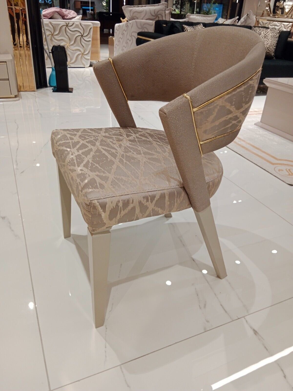 Eleganz Stuhl Luxuriöser Neu St) Esszimmerstuhl designer Stuhl Linien Moderne JVmoebel und (1 Klare