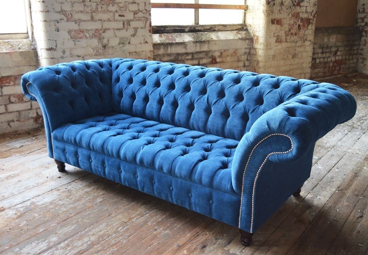 Polster Design Sitz Garnitur Sofa Luxus Couch Chesterfield-Sofa, Chesterfield Leder JVmoebel