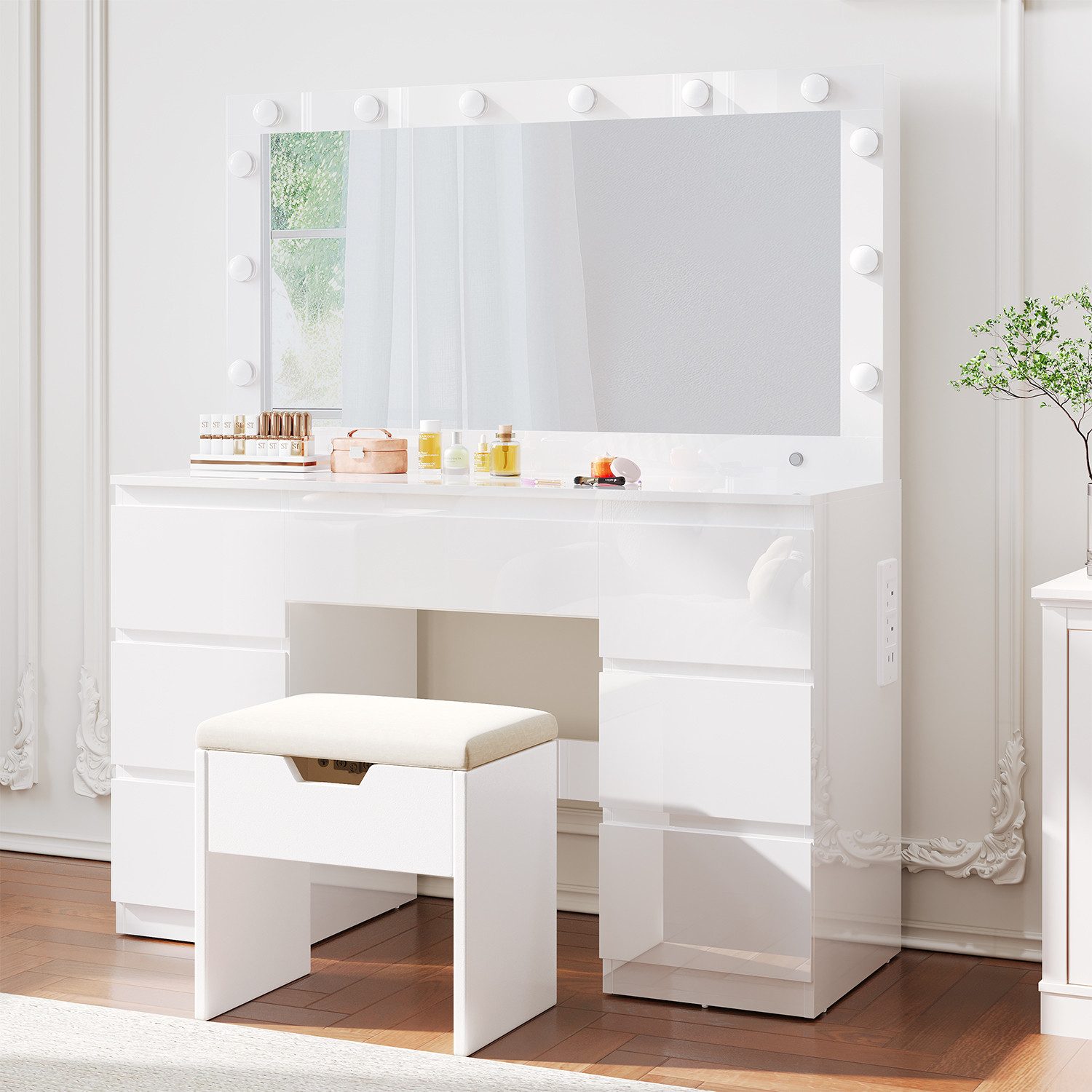 Furnicopia Schminktisch mit 7 Schubladen mit günstig online kaufen