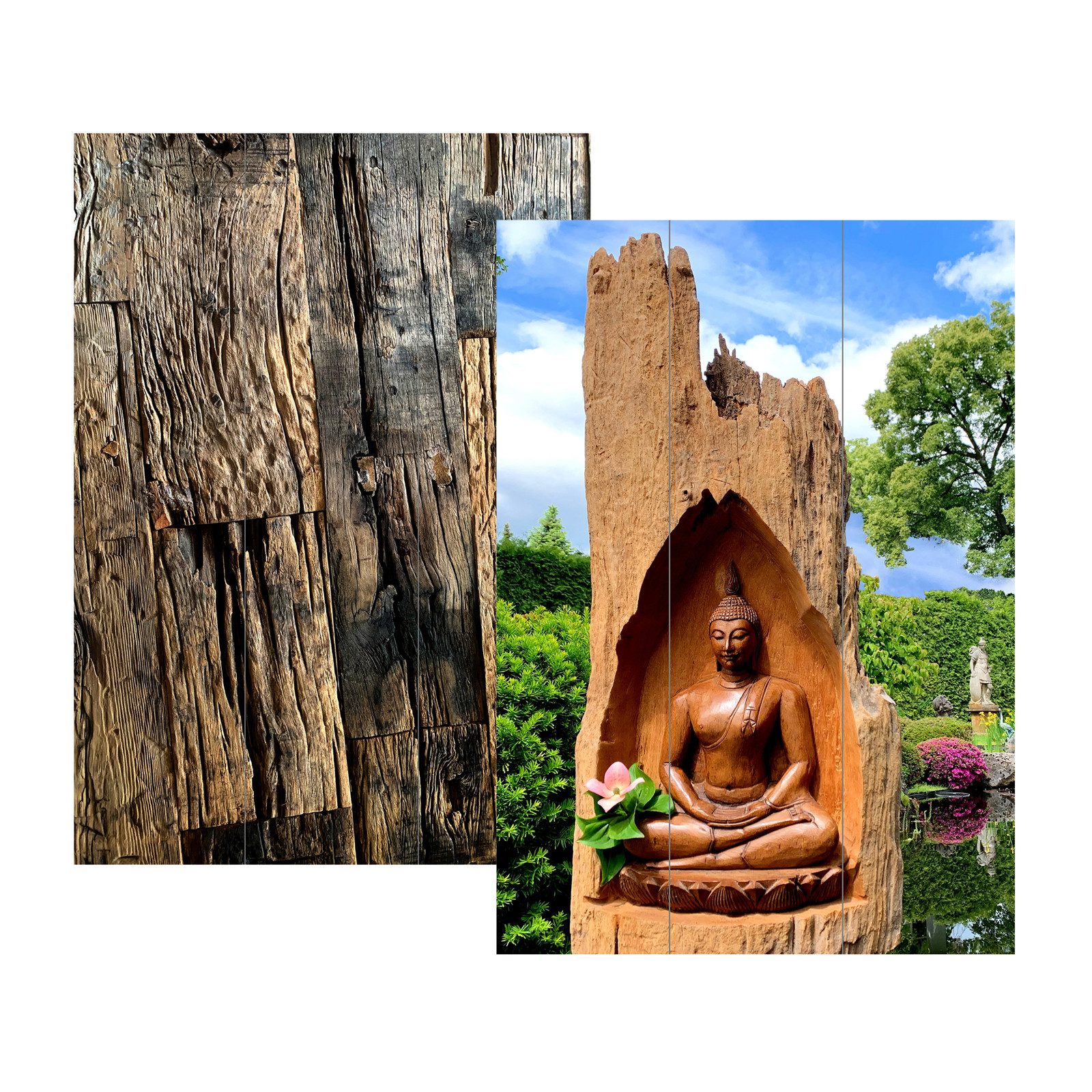 HTI-Living Paravent Paravent Buddha Statue (Stück, günstig online kaufen