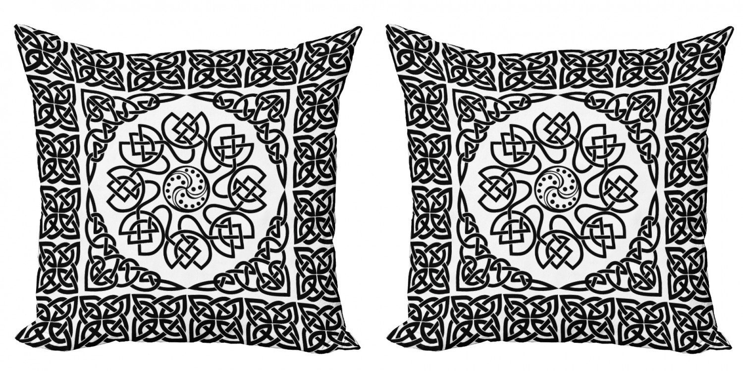 Stück), Modern (2 Accent keltisch Abstrakt Abakuhaus Doppelseitiger Kissenbezüge Digitaldruck, Knot Filigree