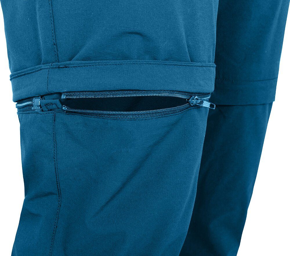 ARRESÖ Zipp-Off (slim) Bergson COMFORT leicht, blau strapazierfähig, Herren Saphir Zip-off-Hose Wanderhose, Normalgrößen,