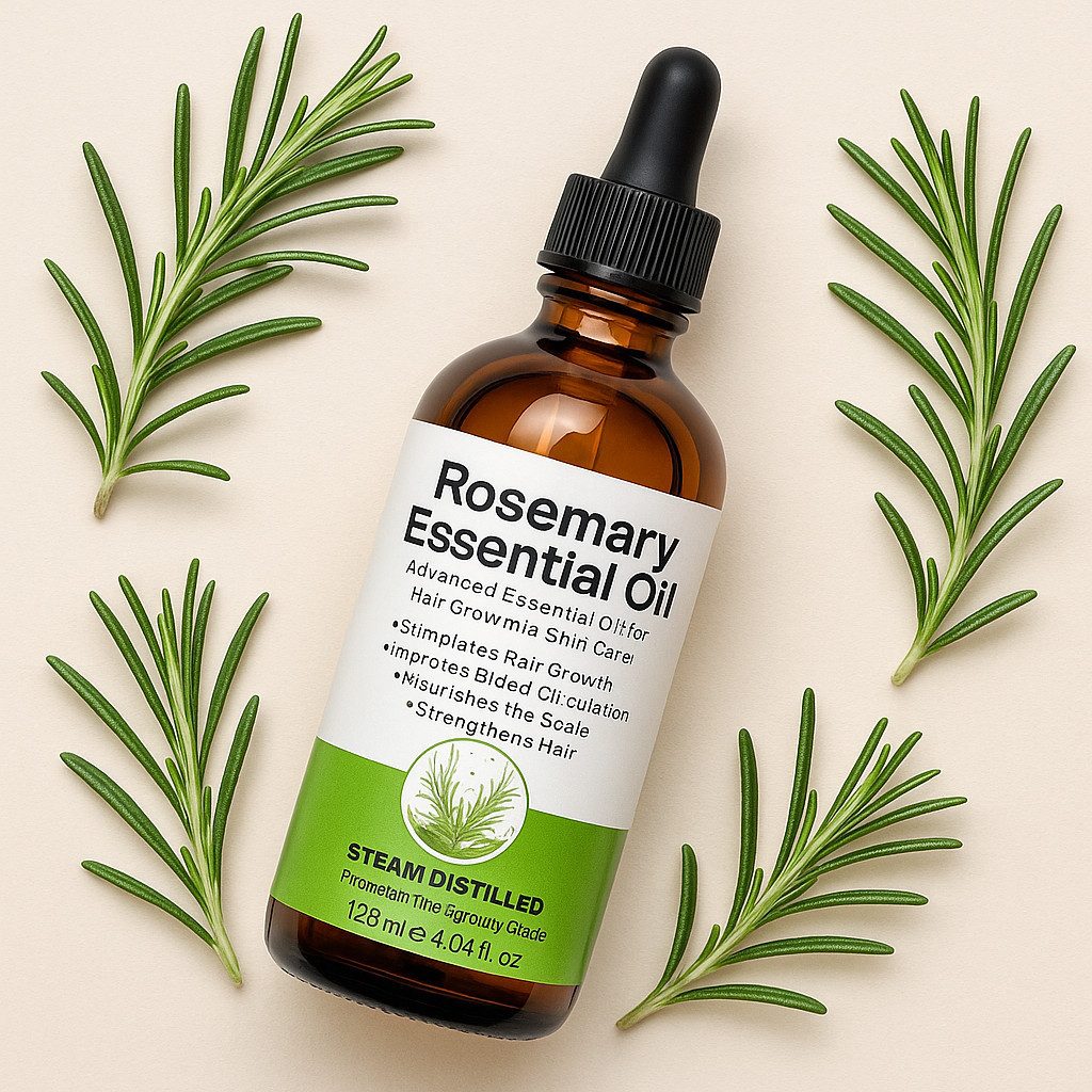 NEXGEN LUXUS SCHÖNHEIT & HAUTPFLEGE Stimulationsöl Rosmarin Haaröl Bio Vegan – Ätherisches Öl für Haarwachstum 120ml, 1-tlg., Fördert Haarwachstum & reduziert Haarausfall