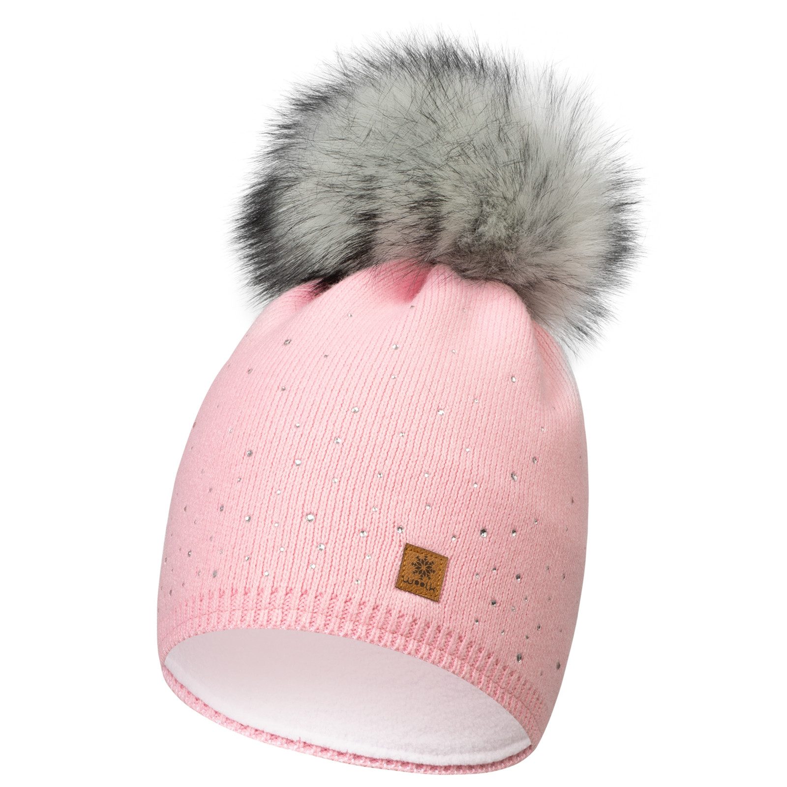 CLEO STYLE Bommelmütze Damen Bommelmütze 556 Rosa