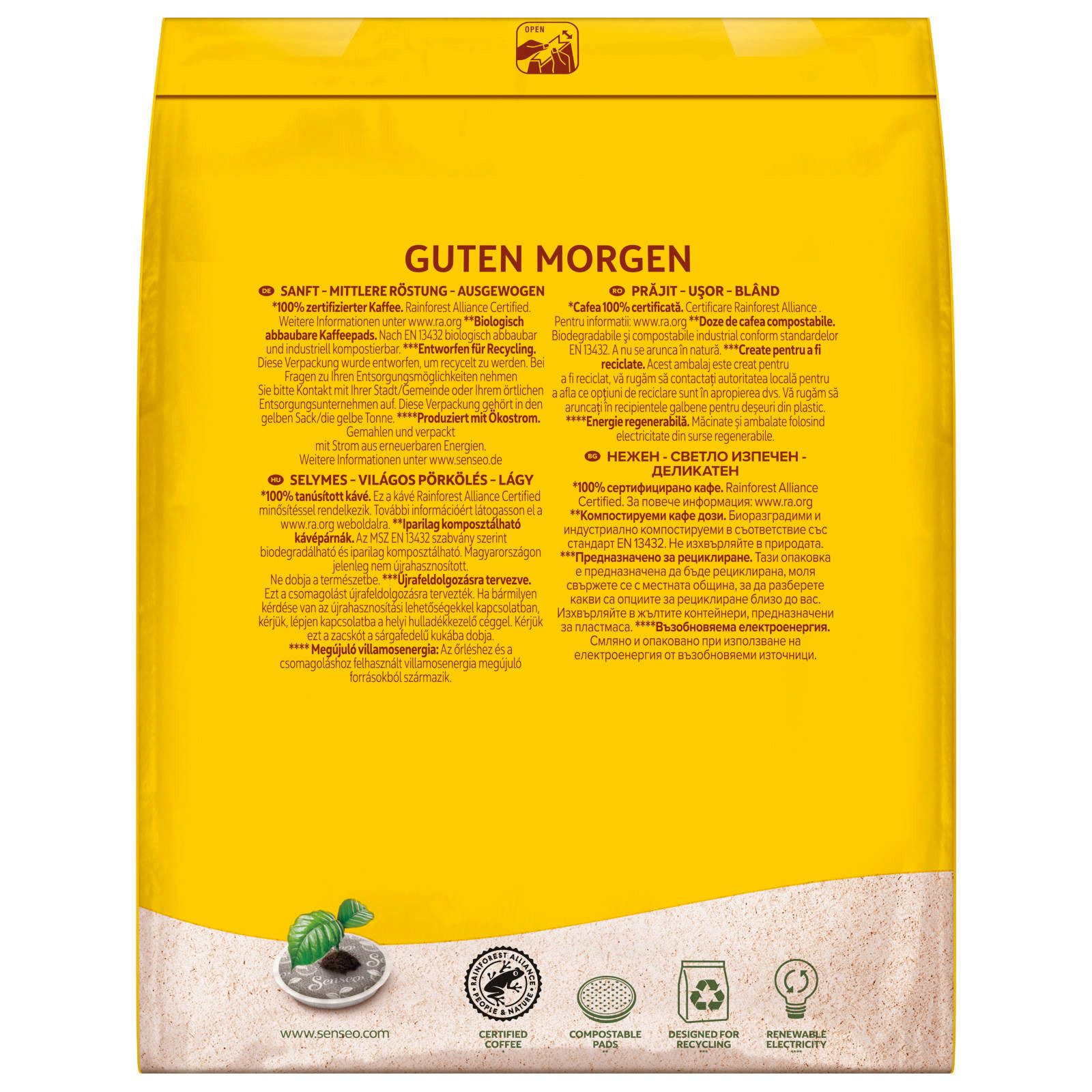 Senseo Kaffee Pads Guten Morgen XL 5 x 20 Getränke Vorteilspack, (Packung, 5er Pack)