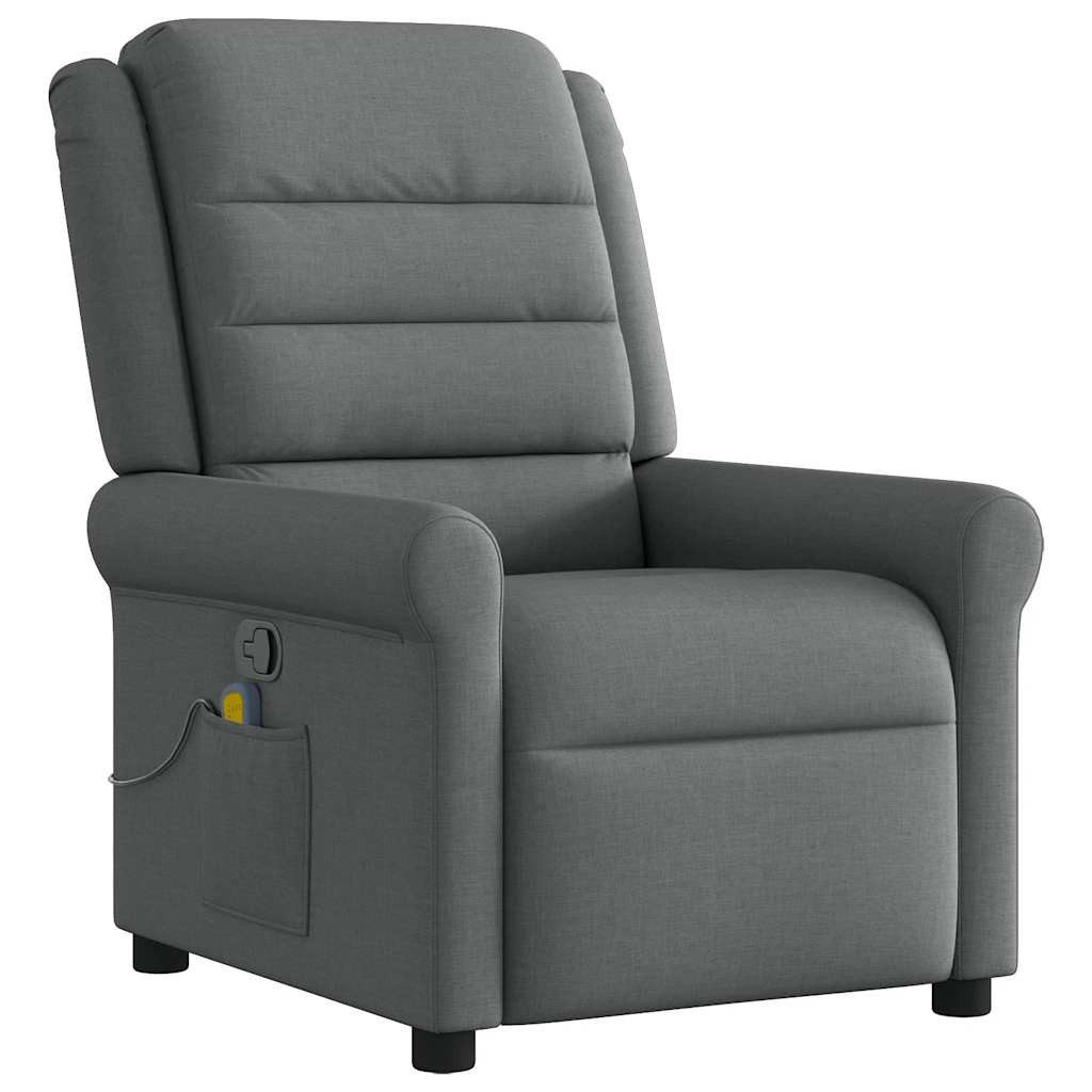 vidaXL Sessel Massagesessel Dunkelgrau Stoff (1-St) günstig online kaufen