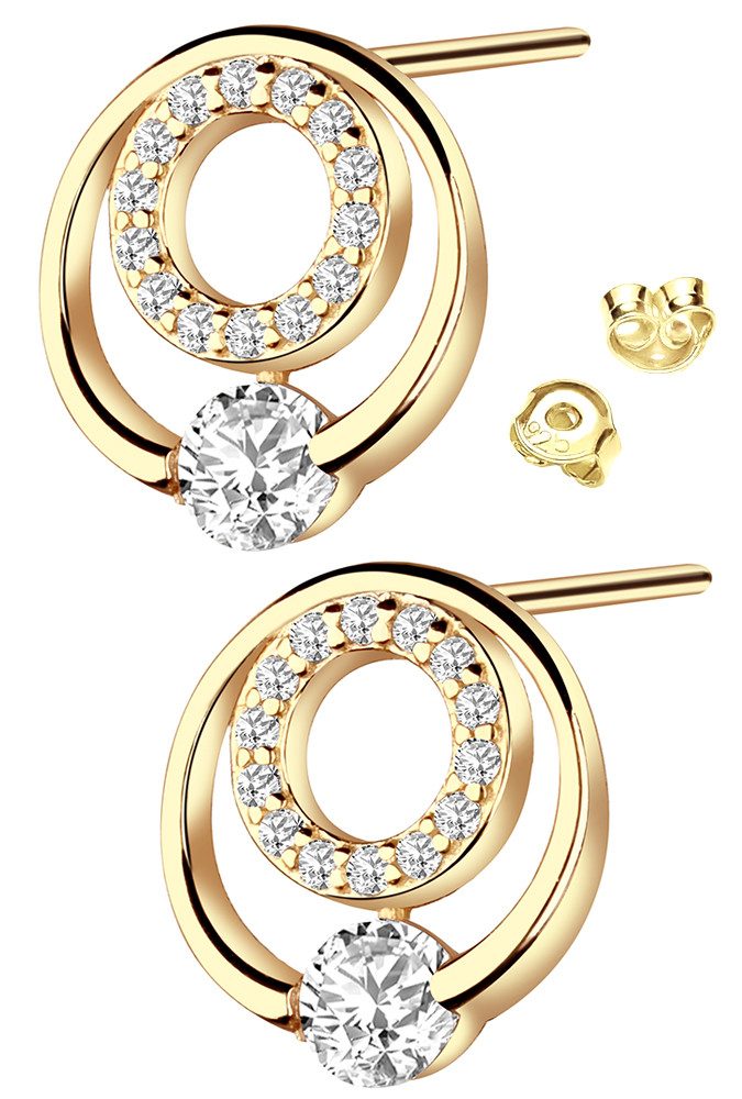 Limana Paar Ohrstecker kleine runde Ohrringe 925 Sterling Silber Gold vergo günstig online kaufen