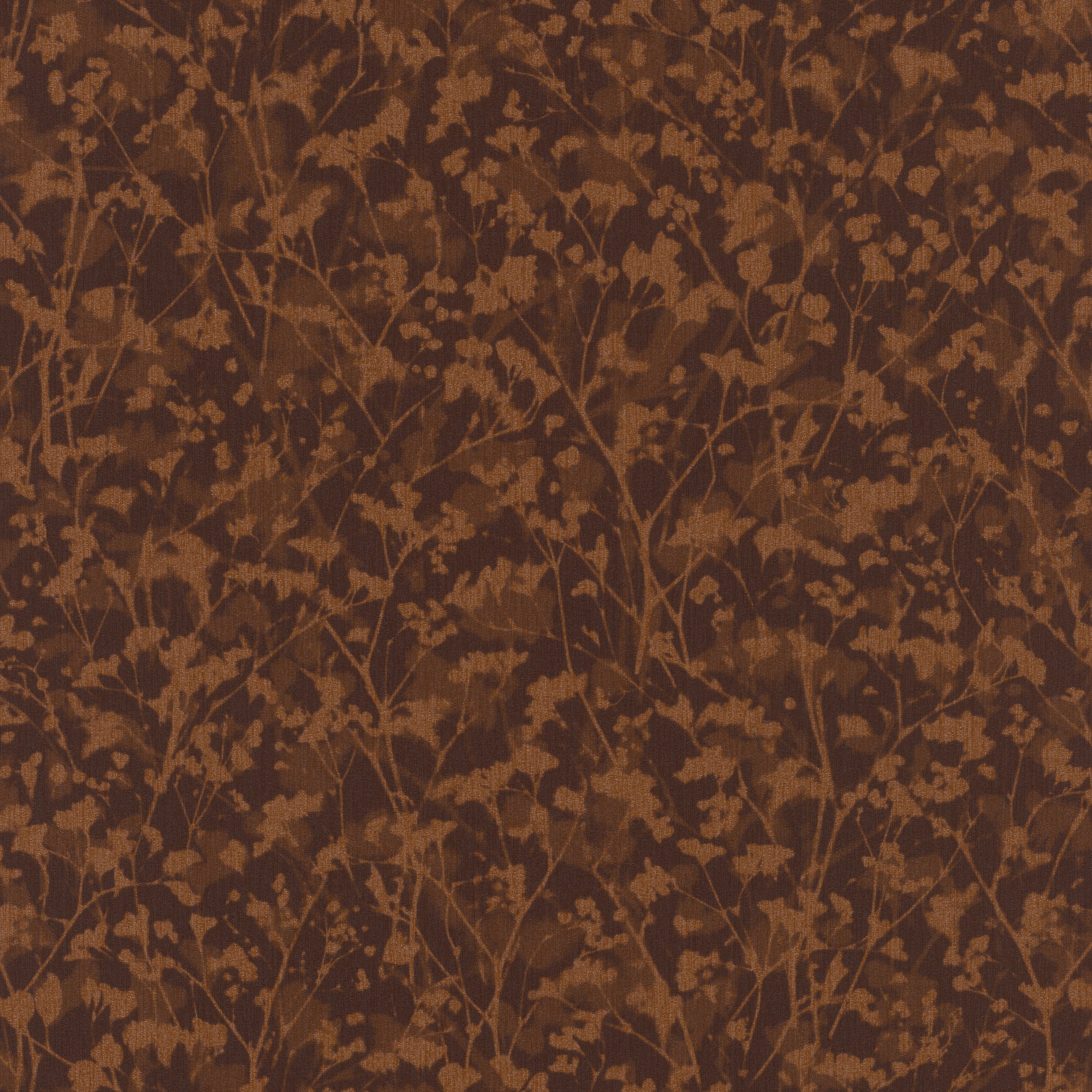 Rasch Vliestapete Streublumen - Vinyltapete Gold Braun, floral, bedruckt, (1 Rolle, 1 St., Kollektion 'Amara' - 10,05 m x 0,53 m), Lichtbeständige Farben - Feucht abwischbar - Restlost abziehbar