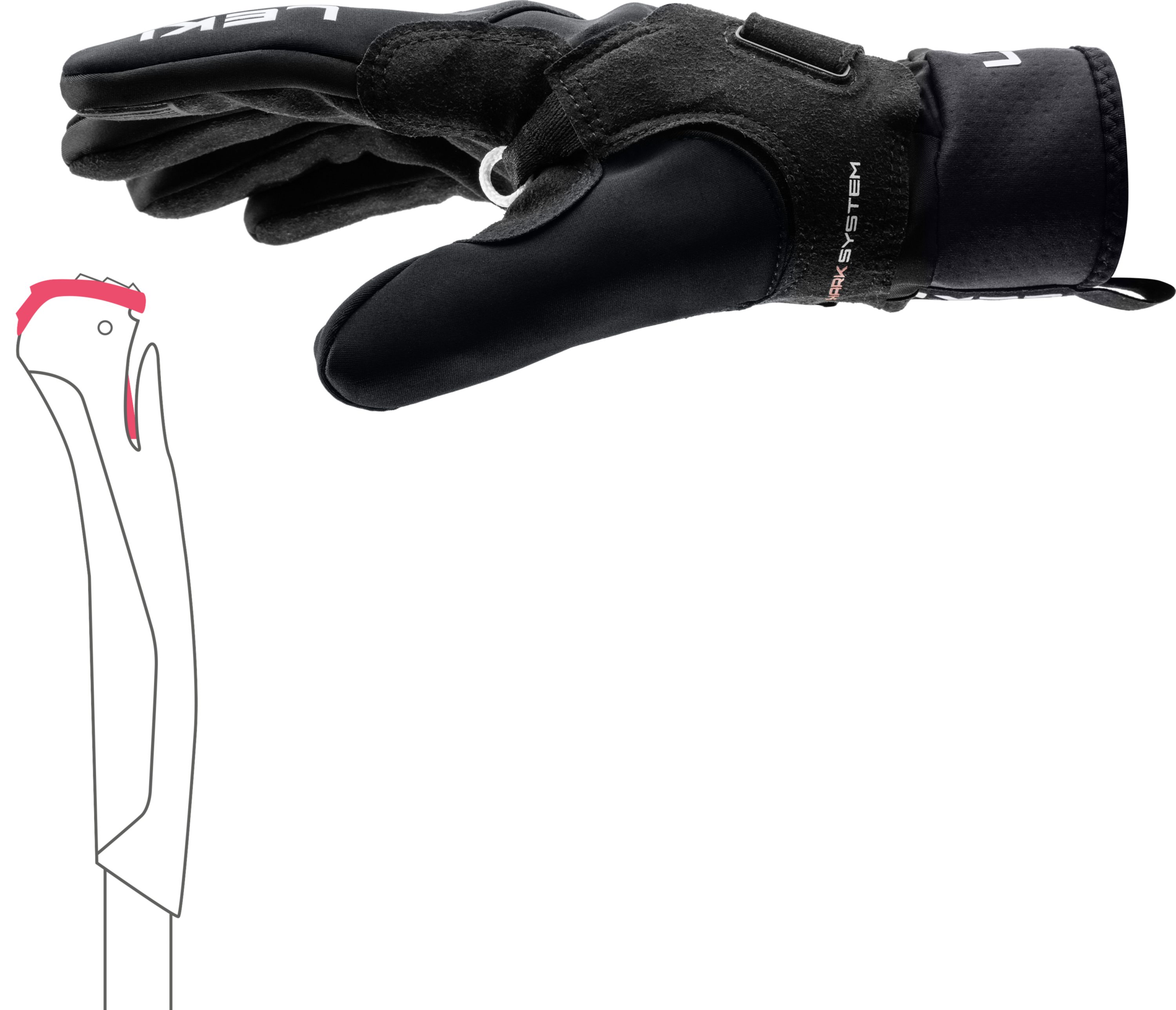 Leki Skihandschuhe CC Shark schwarz