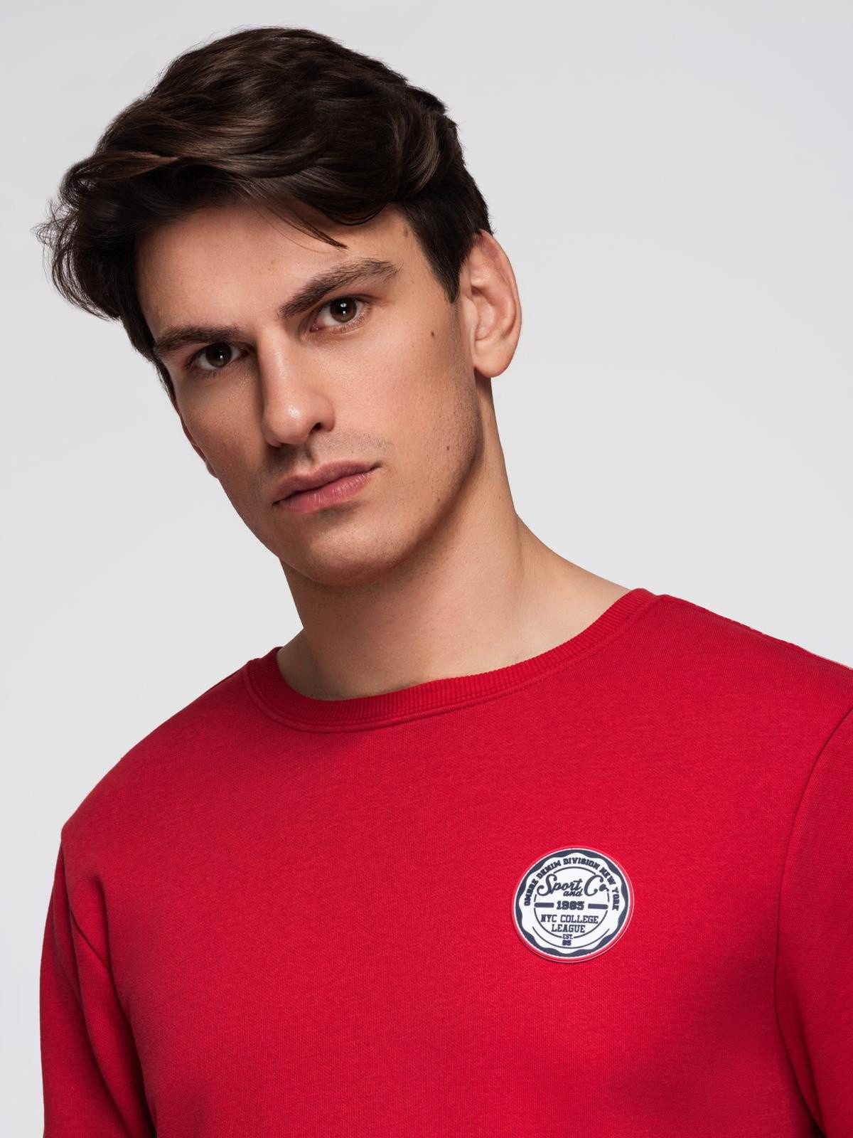 Sweatshirt Sweatshirt mit Rundhalsausschnitt und Applikation