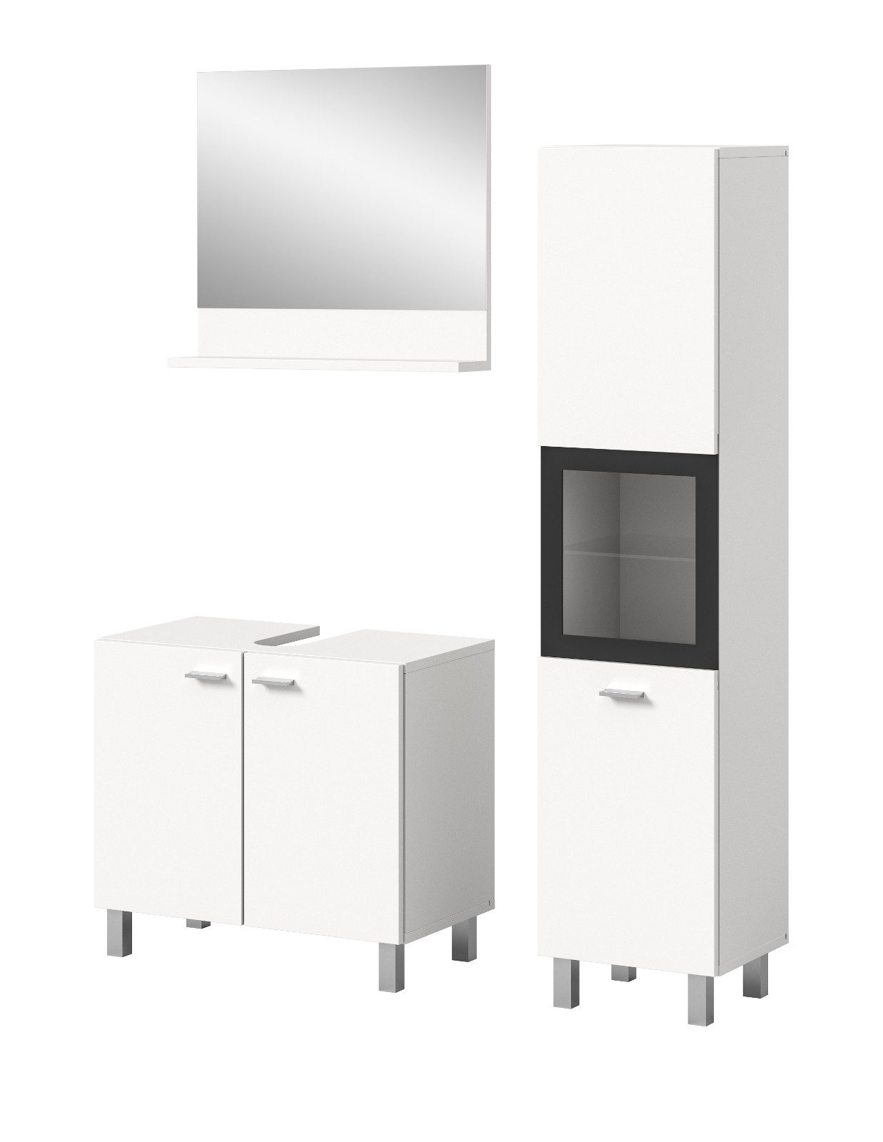 Inn.Furn Badmöbel-Set Lowell, (in weiß, 3-St., 102 x 186 cm), hängend oder stehend