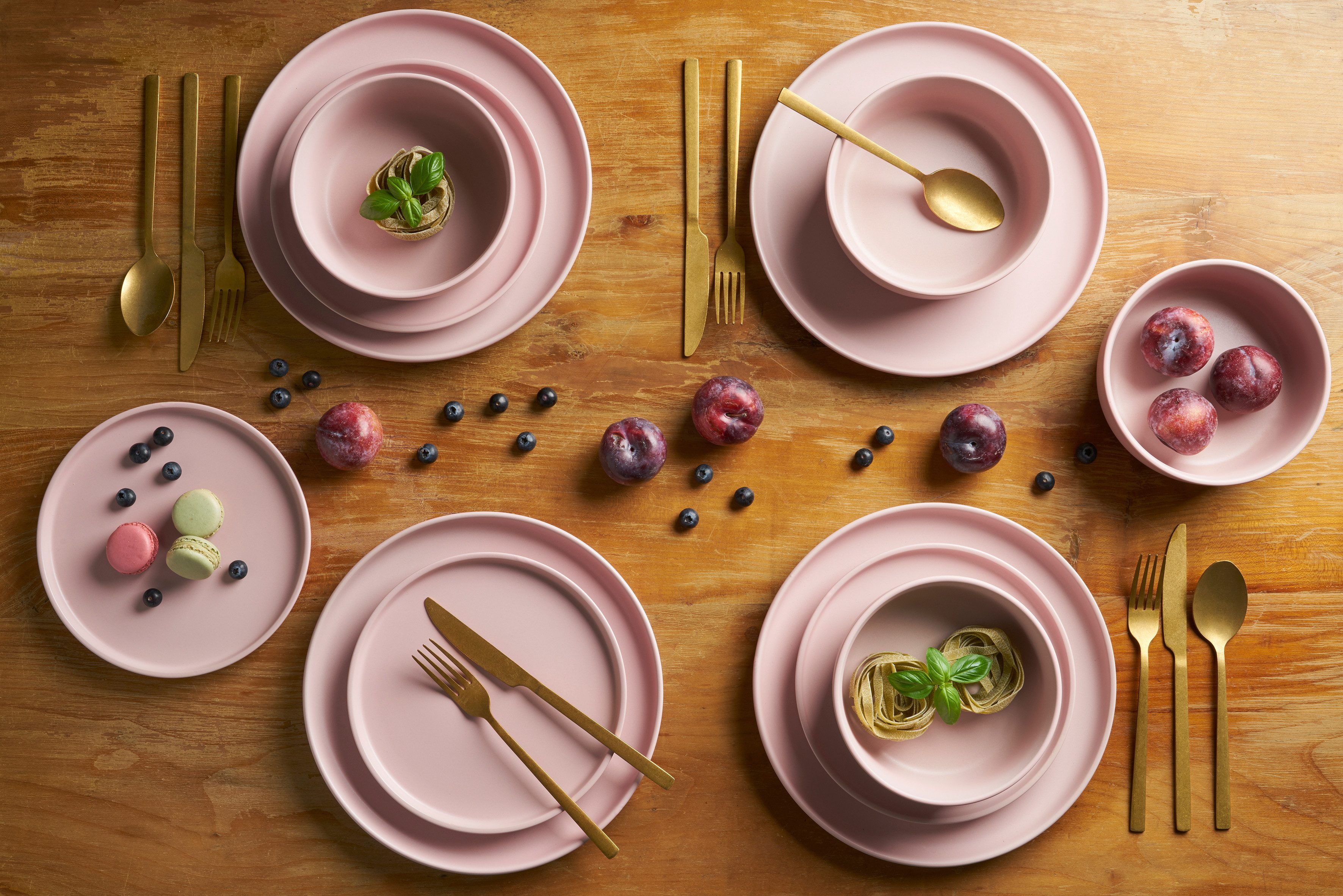 LeGer Home by Lena Gercke Tafelservice Geschirr-Set, Service Belli (12-tlg), 4 Personen, Steingut, Teller Set, runde Form, Scandi Style, 12 Teile, für 4 Personen