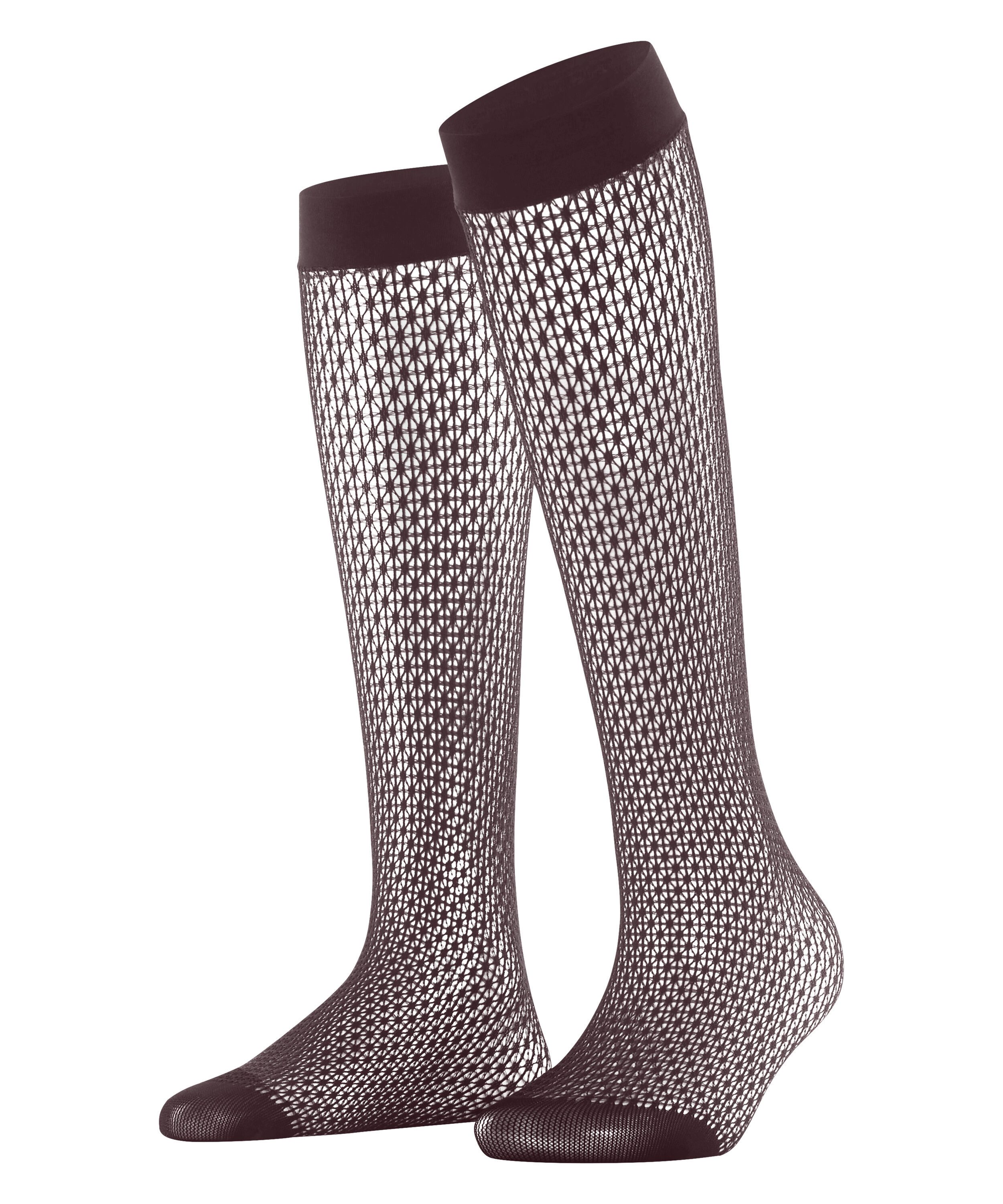 FALKE Feinkniestrümpfe FALKE x Kinga Mathe Net (1-Paar) mit femininer Samt-Schleife am Bündchen
