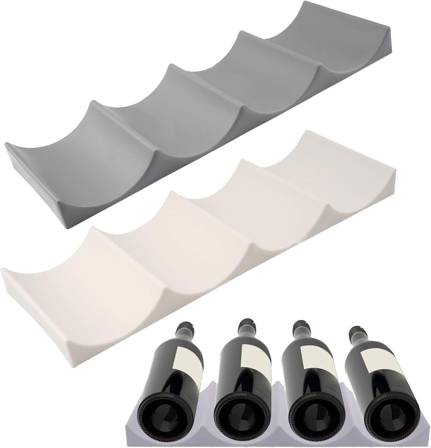 FELIXLEO Bierflaschenhalter 2 Stück Flaschenhalter Kühlschrank stapelbar Anti-Rutsch Organizer, (2-St)