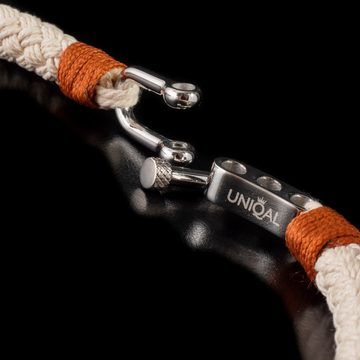 UNIQAL.de Armband Maritime Armband aus Segeltau "RONA" nautics, Schäckel verschluss (Edelstahl, Segeltau, Casual Style, handgefertigt)