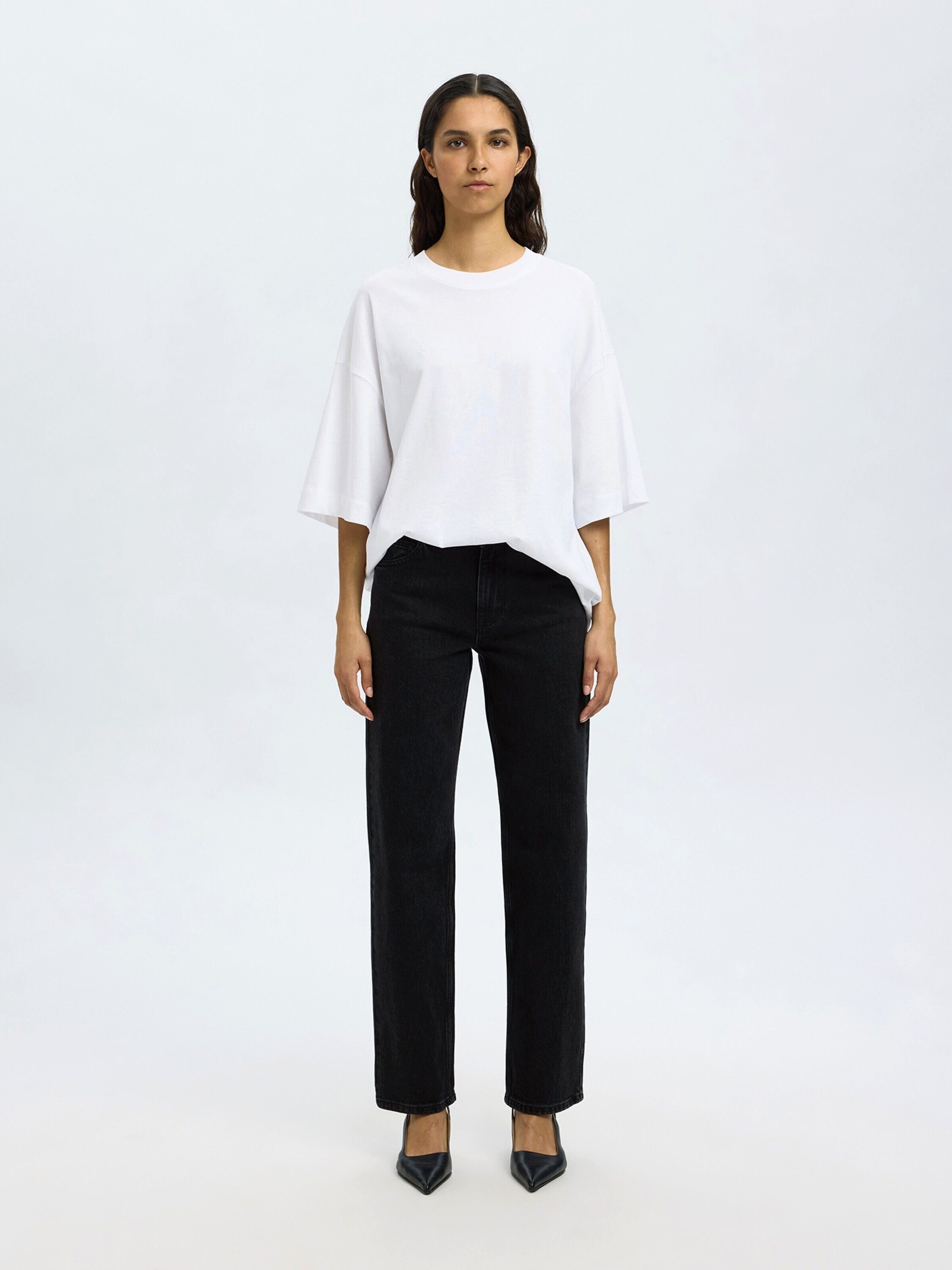 Selected Weite Jeans SLFBea-Kori (1-tlg) Plain/ohne Details