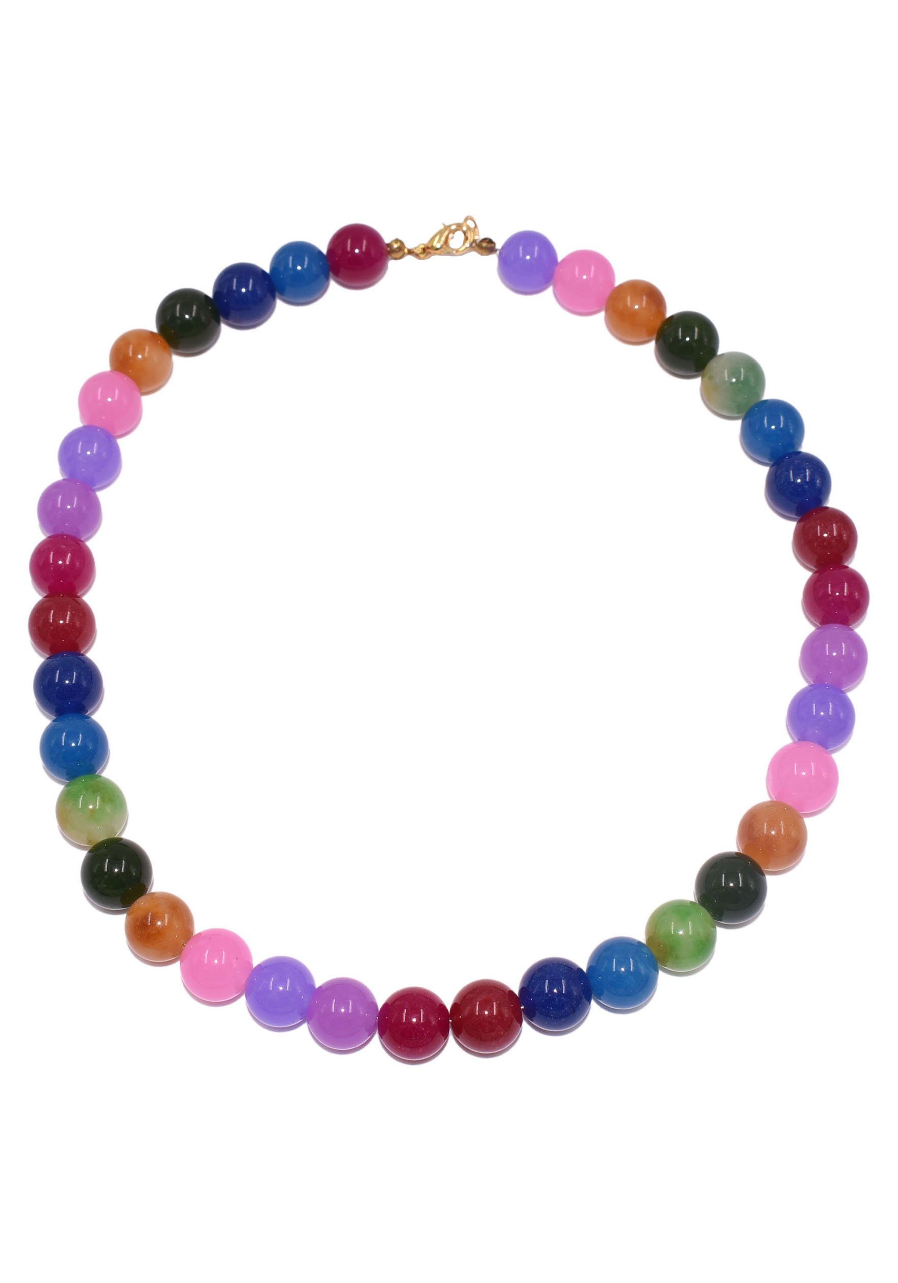 Firetti Collier Schmuck Geschenk Halsschmuck Halskette Farbstein Edelstein Quarz, Made in Germany - mit Quarz