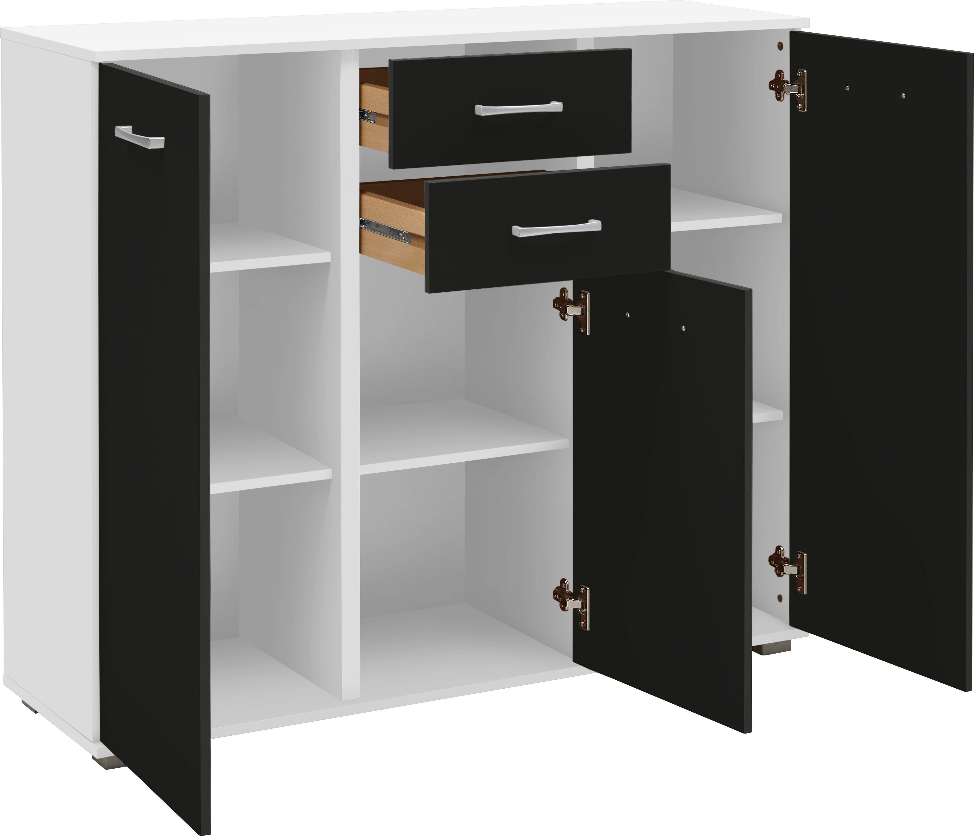 priess Kombikommode Barcelona mit 4 Schubkästen und Tür in 6 Farben