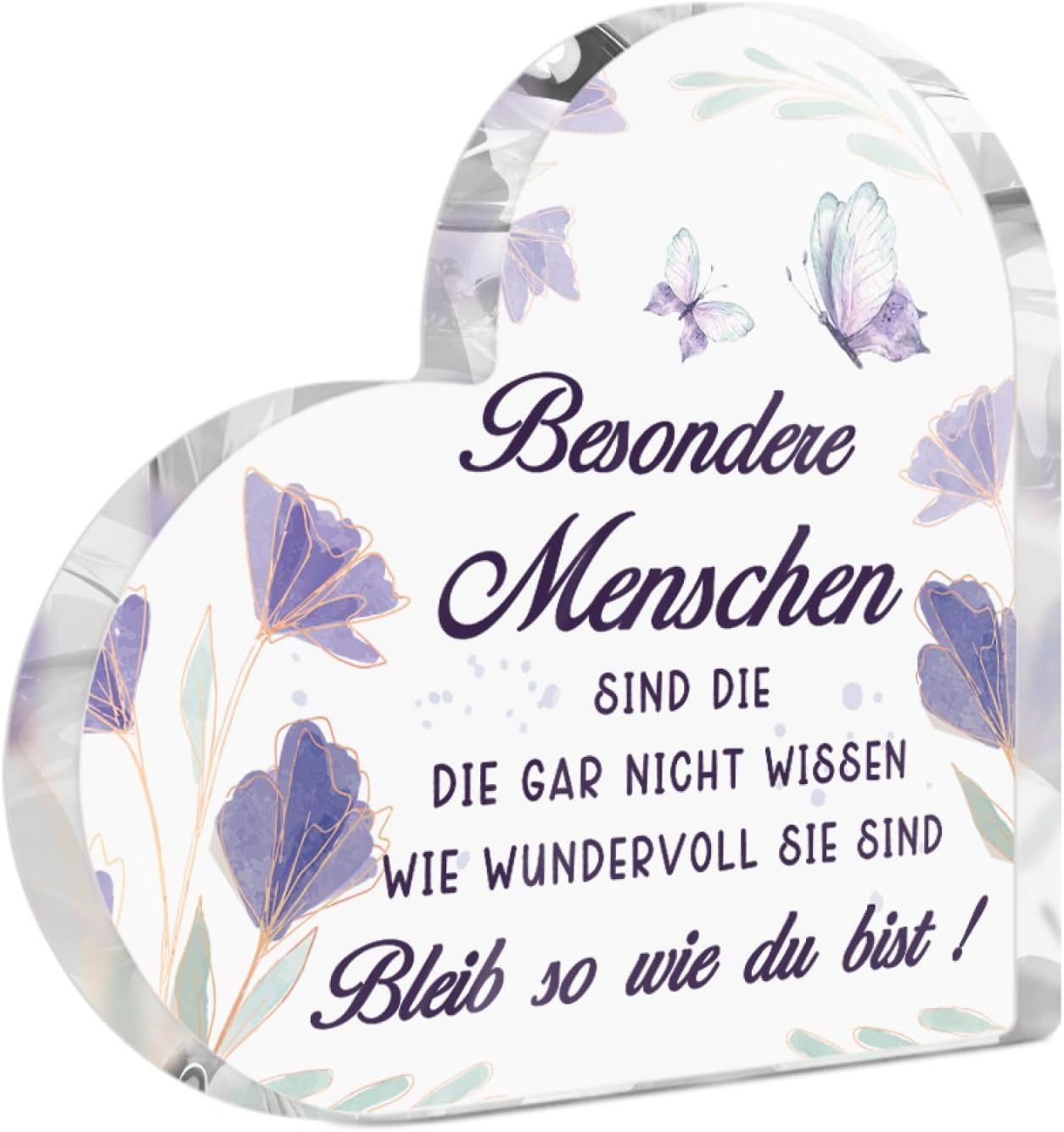 FELIXLEO Dekofigur Acryl Schmetterling Deko Geschenk für Frauen Lila stilvoll langlebig (1 St)