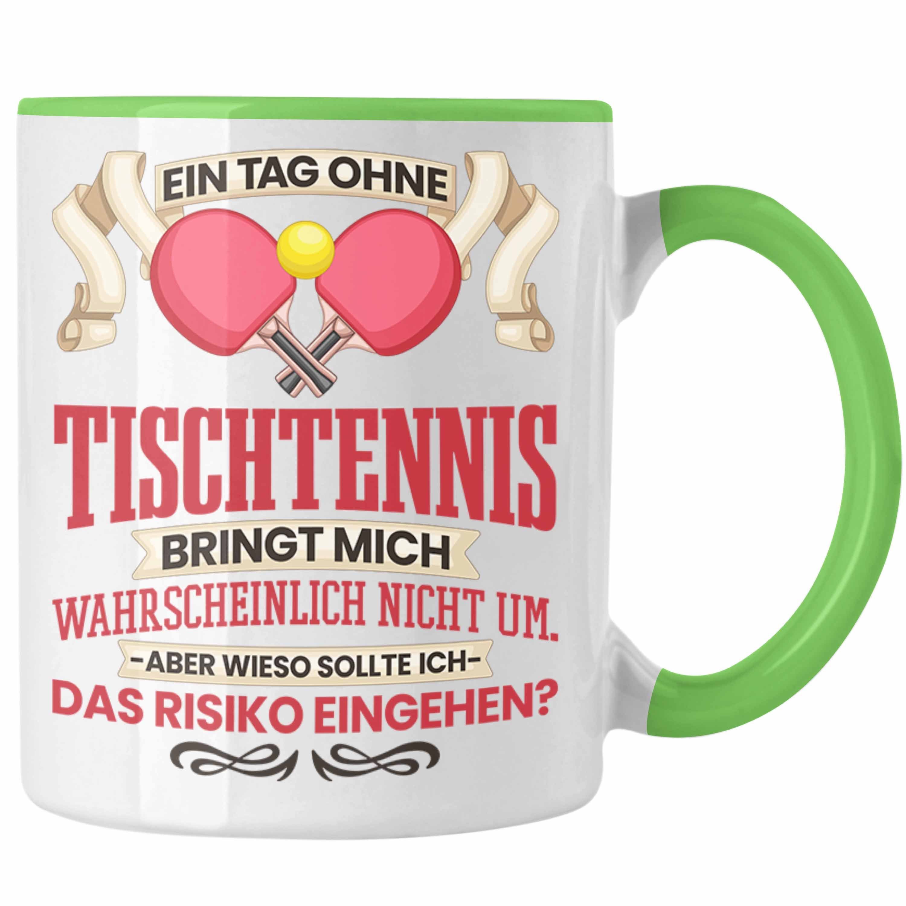 Tasse Tischtennis - Tischtennisspieler Geschenk Tasse Trendation Trendation Grün für Lustige