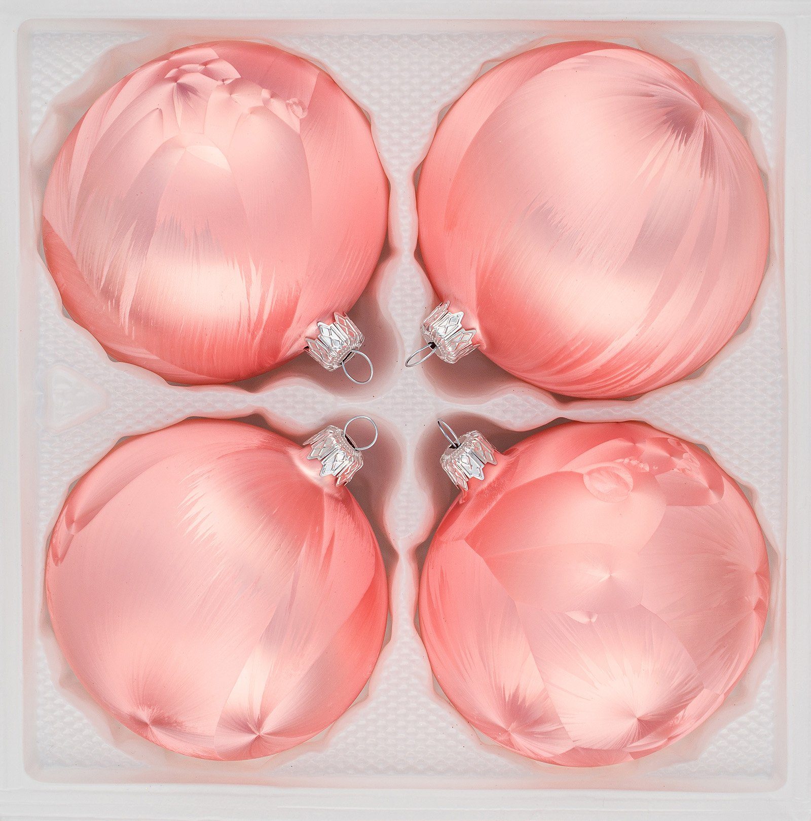 Navidacio Weihnachtsbaumkugel 4 tlg. GlasWeihnachtskugeln Set 10cm Ø